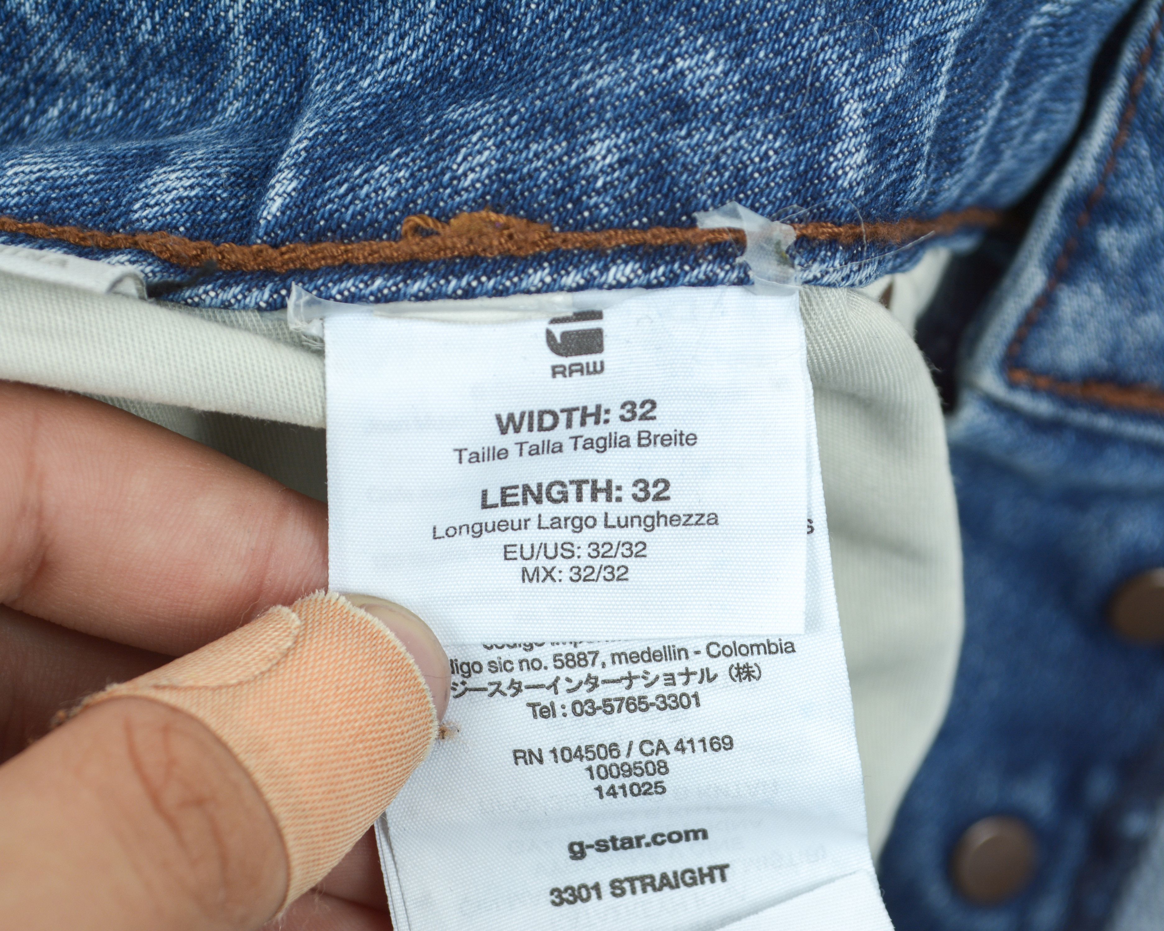 G-Star 3301 W32 L32 Regular Fit Straight Jeans Denim Pants Trousers Size US 32 / EU 48 - 8 Thumbnail