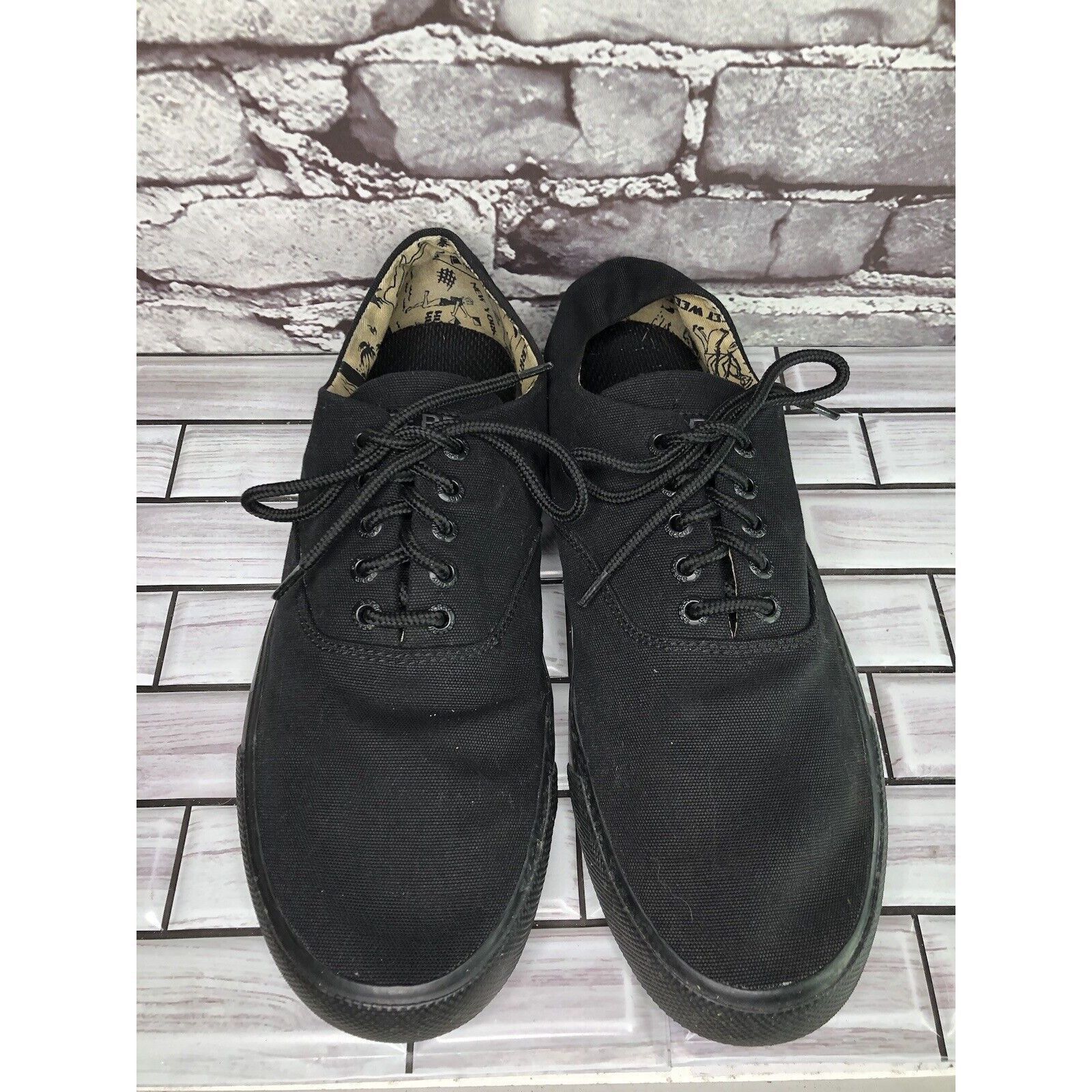 Sperry Sperry STS18438 Black Canvas Fabric Lace Up Casual Shoes Men Size US 10.5 / EU 43-44 - 2 Thumbnail