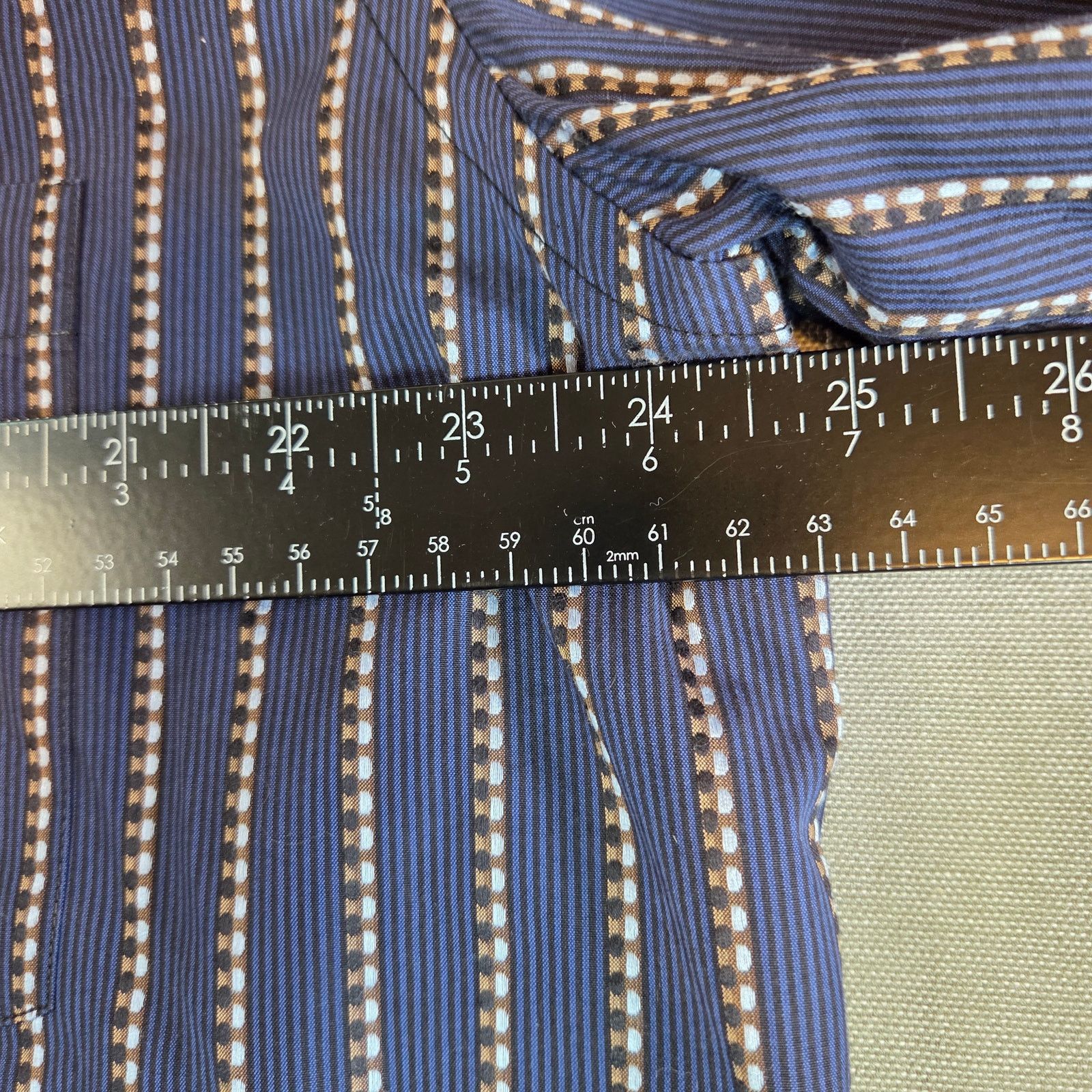 BUGATCHI Bugatchi Uomo XL Blue Stripe Cotton Button Down Shirt Size US XL / EU 56 / 4 - 11 Thumbnail