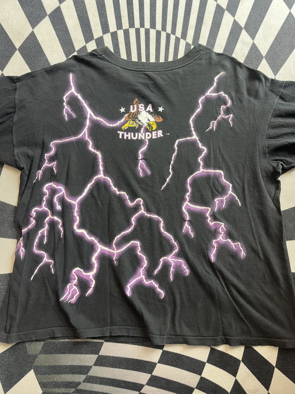 Vintage Vintage AMERICAN THUNDER PITBULL Bikeer 90’s Tshirt Size US XL / EU 56 / 4 - 7 Thumbnail