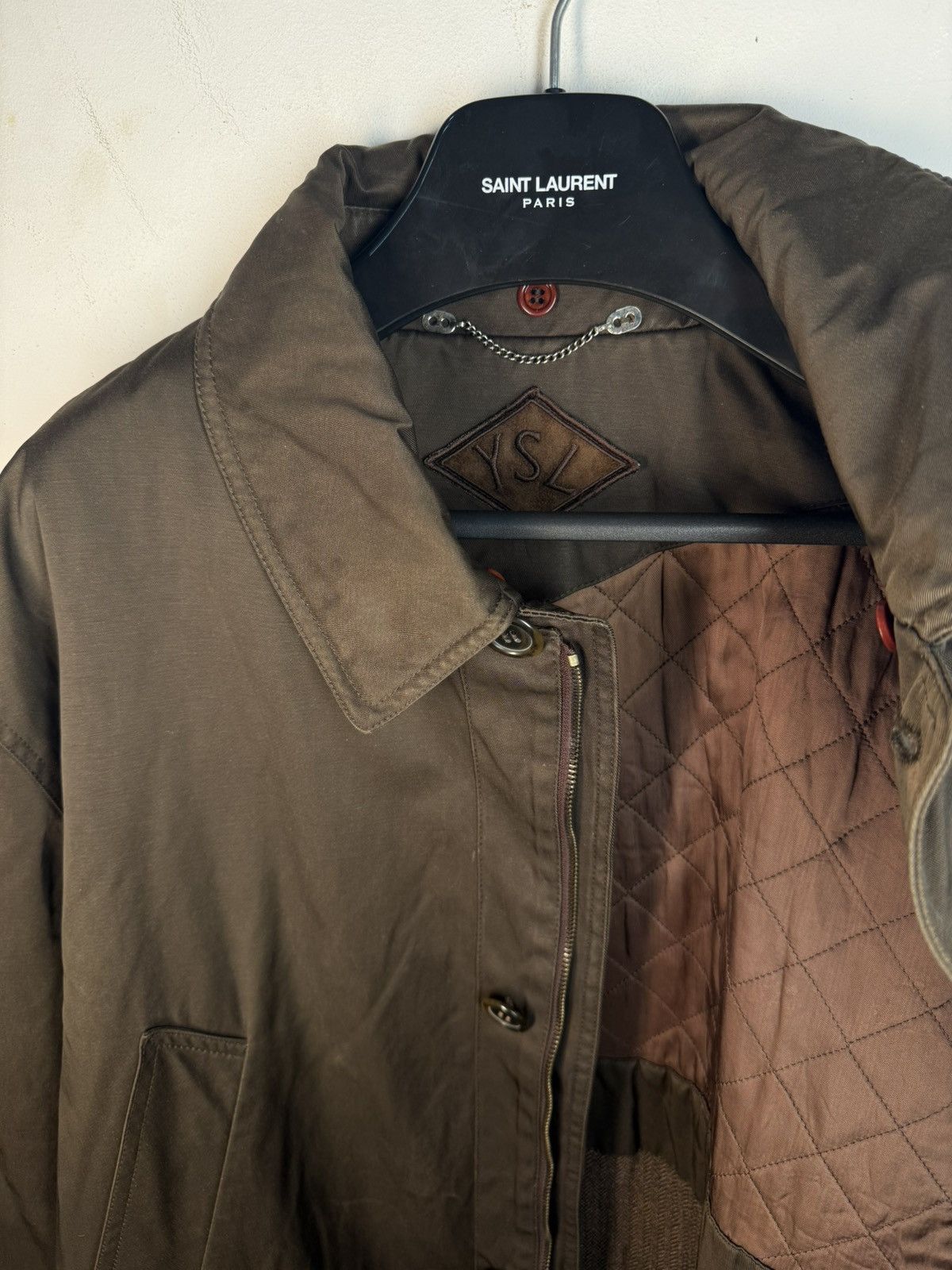 Yves Saint Laurent 90s Warm YSL Jacket Brown Autumn Parka Classic Zip Up Size US XL / EU 56 / 4 - 9 Thumbnail