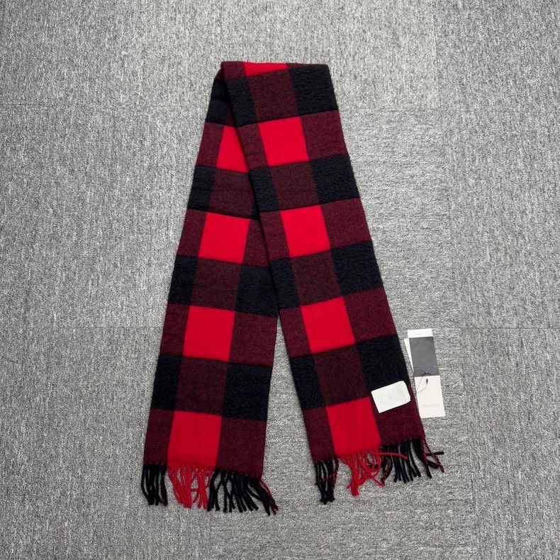 Gucci Gucci Black and red plaid thickened wool scarf 2503-Nextarr Size ONE SIZE - 4 Thumbnail