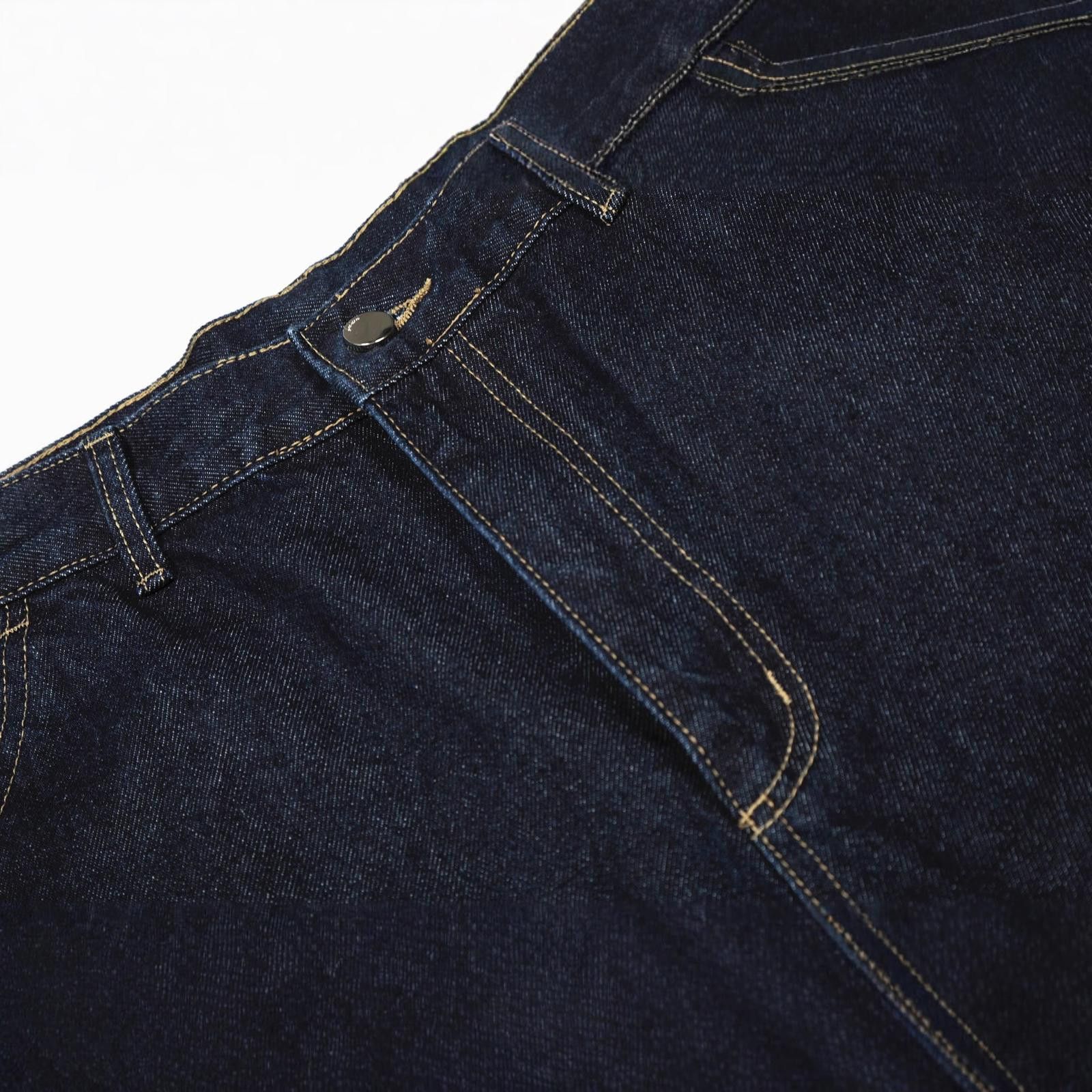Japanese Brand Dark Blue Wide Leg Denim Jeans, Relaxed Fit Jeans Size US 32 / EU 48 - 2 Thumbnail