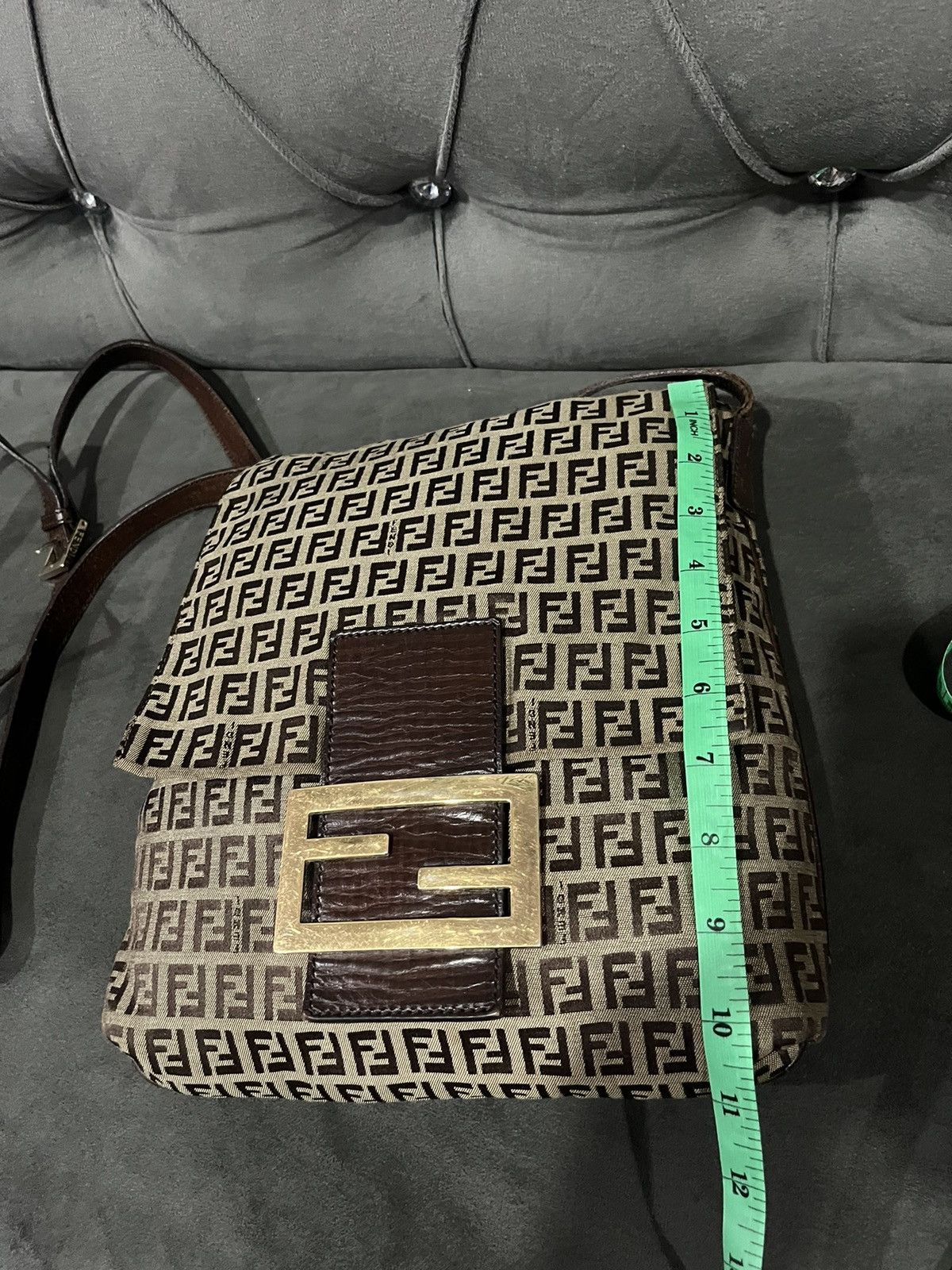 Fendi Authentic FENDI Logo Zucca Shoulder Bag Canvas Size ONE SIZE - 17 Thumbnail