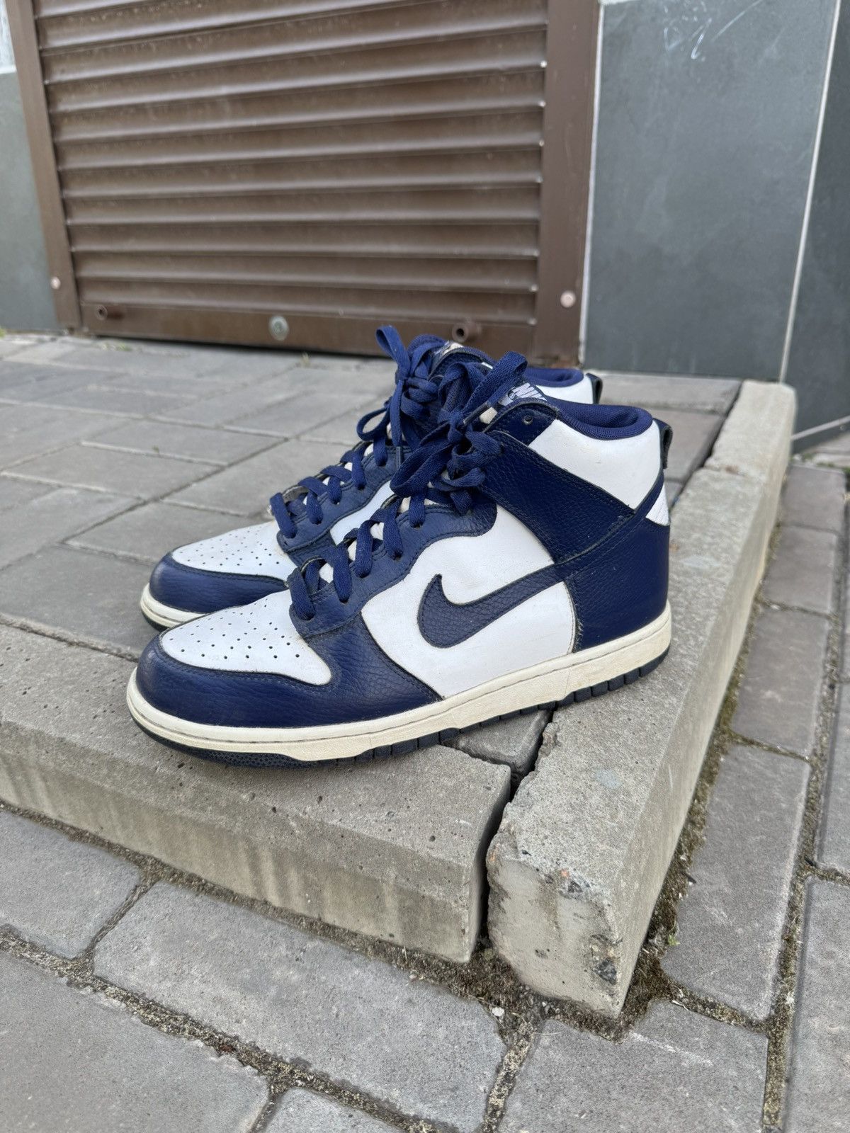 Nike Vintage Nike Dunk High “White / Binary Blue” Sneakers Size US 8 / EU 41 - 1 Thumbnail