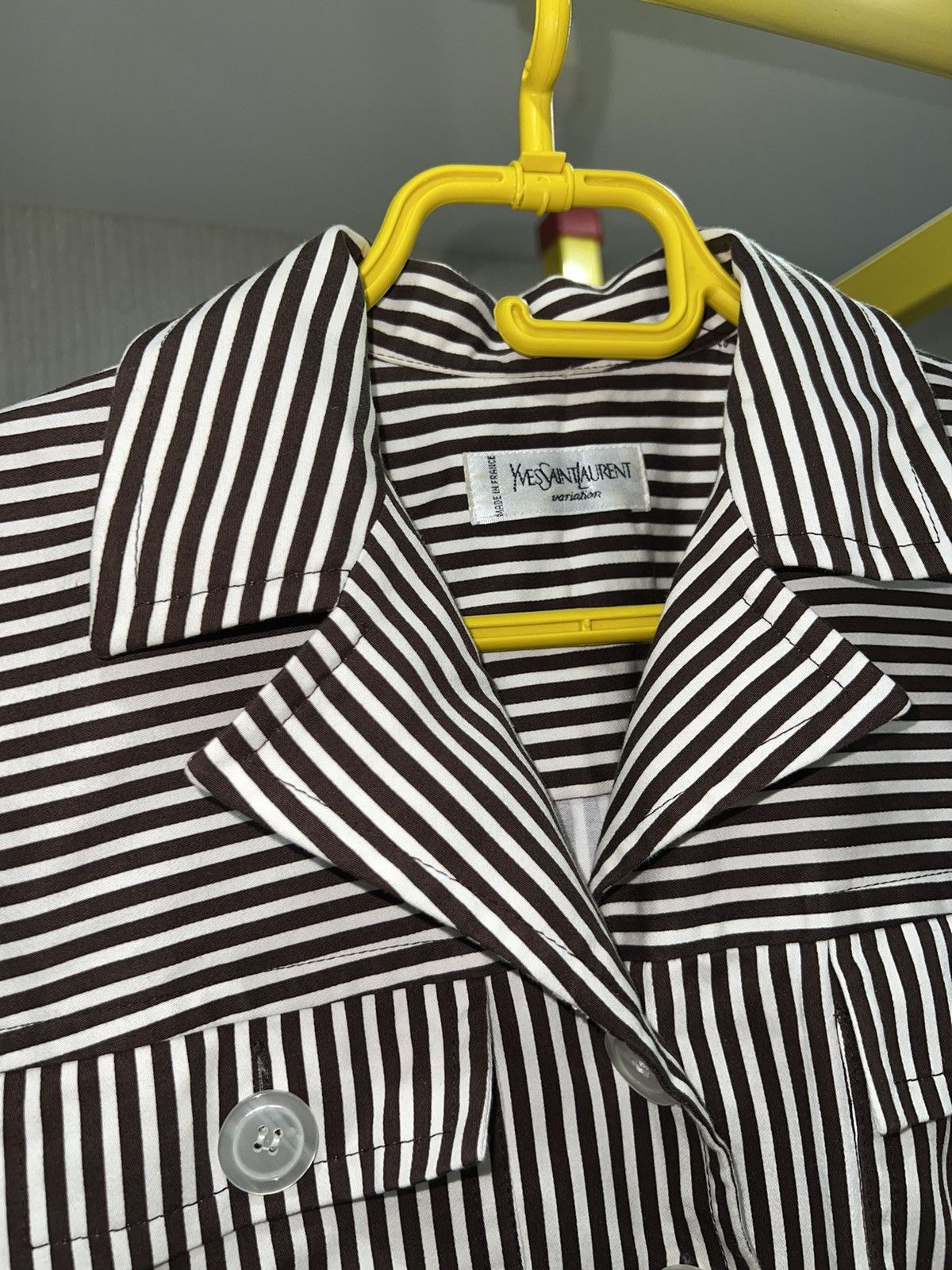 Saint Laurent Paris × Yves Saint Laurent YSL vintage variation striped day dress with belt Size S / US 4 / IT 40 - 3 Thumbnail