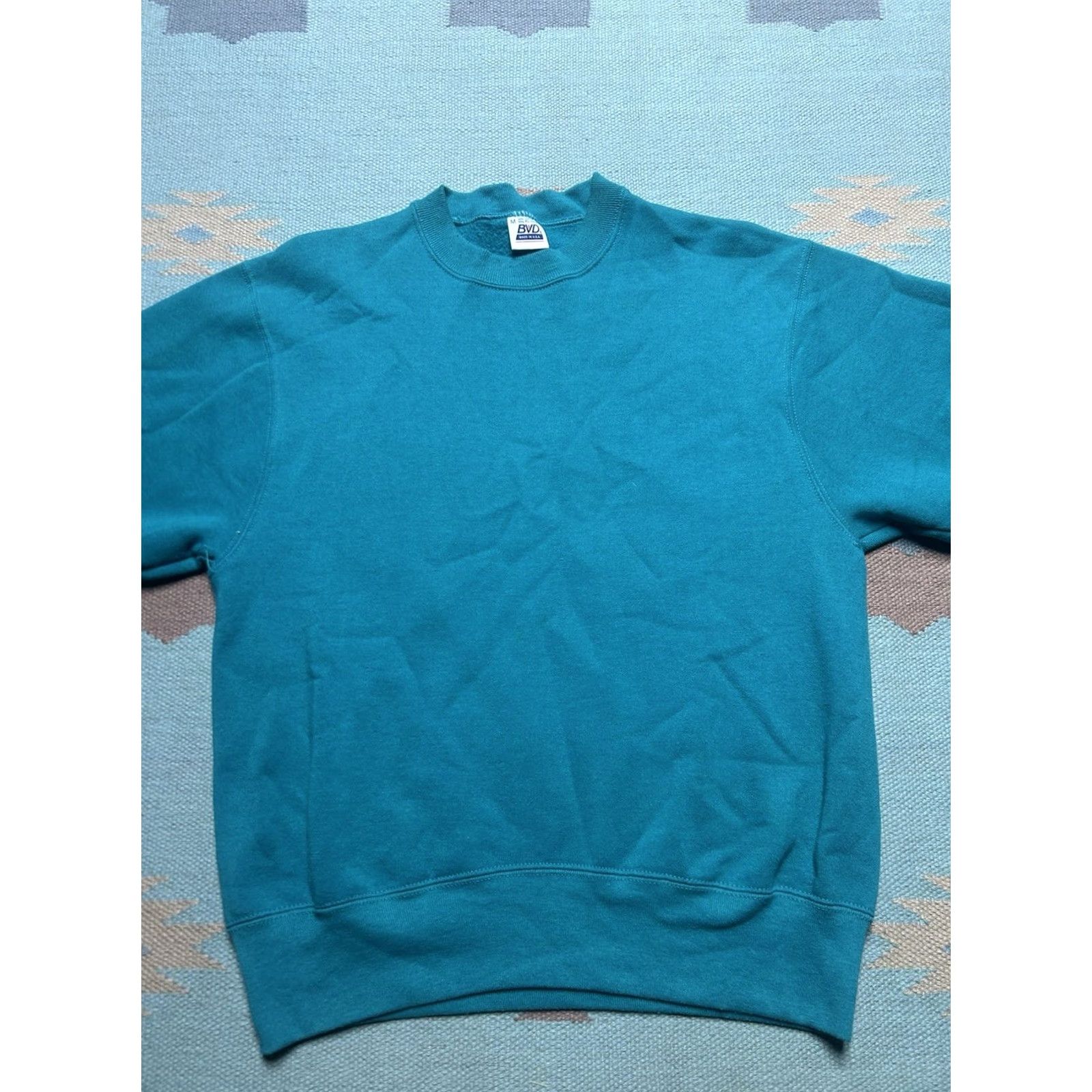 Altea VINTAGE 80s Sweatshirt BVD Crewneck Teal Blue Adult M Mens Pullover Size US M / EU 48-50 / 2 - 2 Thumbnail