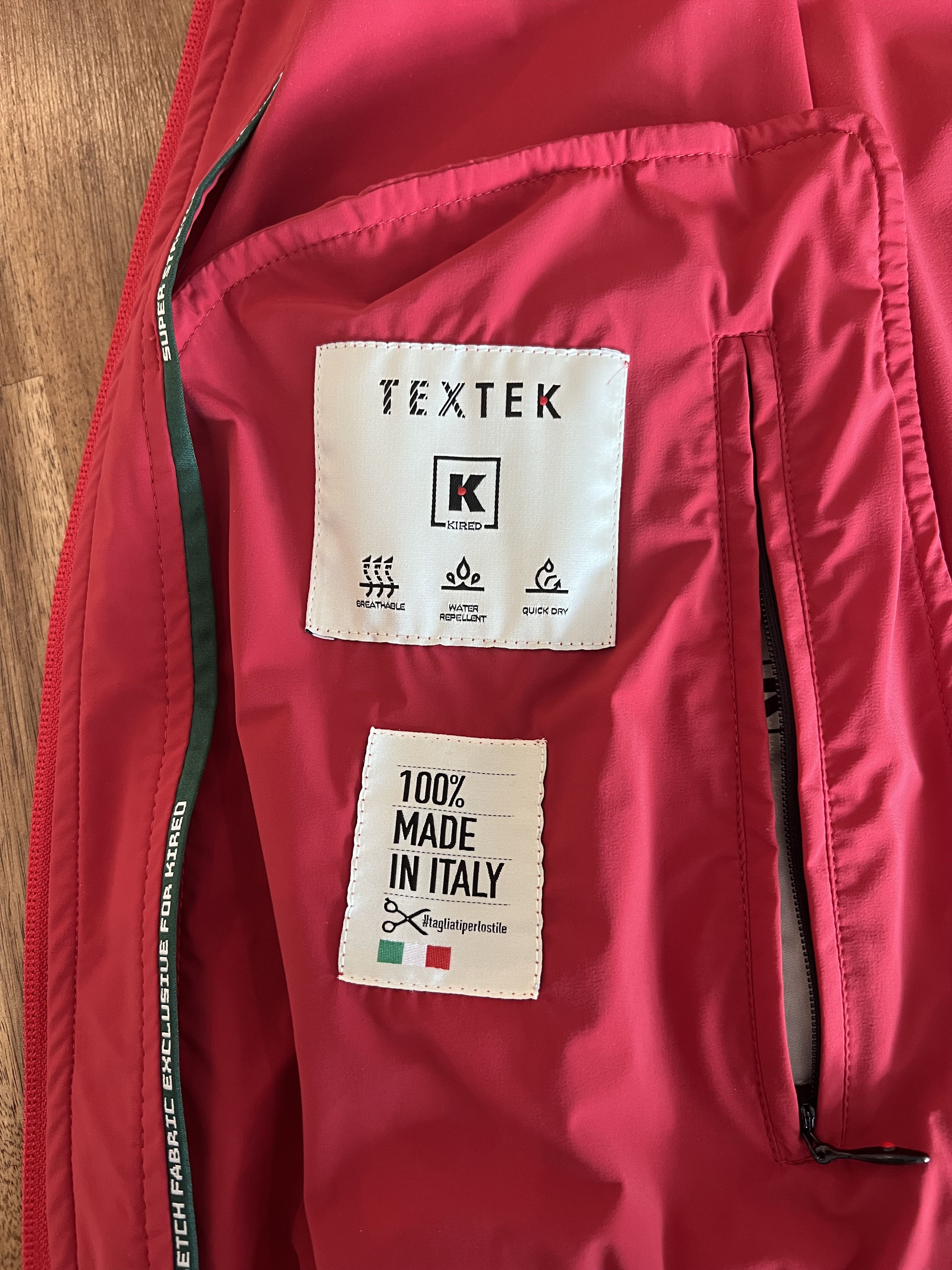 Kiton Kired By Kiton Men's Red Windbreaker- Medium Size US M / EU 48-50 / 2 - 3 Thumbnail