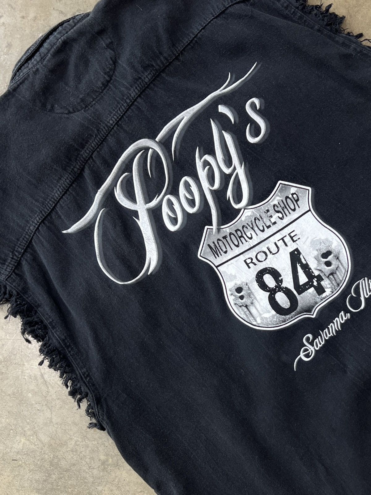 Harley Davidson × Vintage Vintage Poopy's Route 84 Bikewear Motorcycle Cut Sleeve 4XL Size US XXL / EU 58 / 5 - 1 Thumbnail