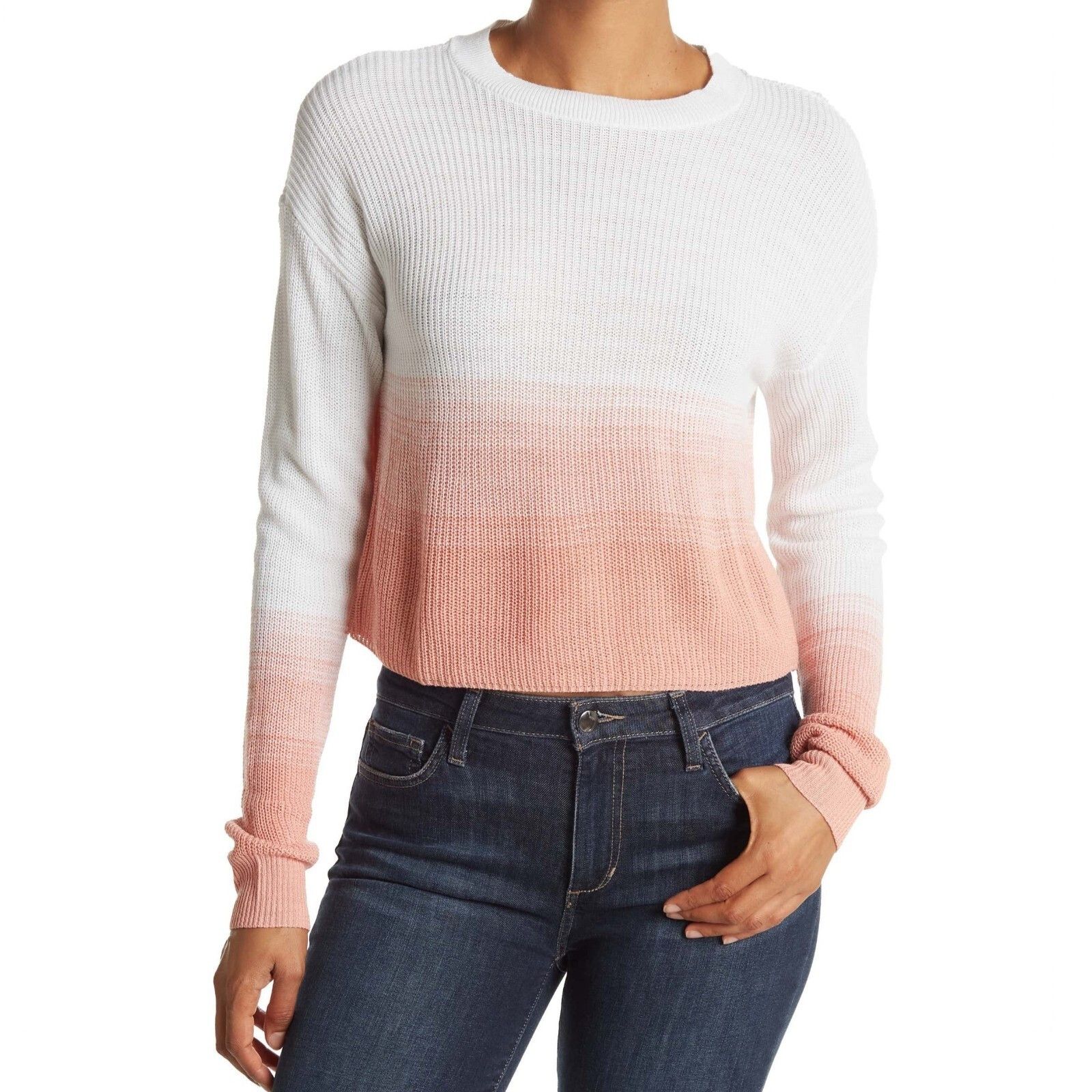 Other Abound Ombre Pullover Cropped Sweater Top in Pink Candy NWT Size XS / US 0-2 / IT 36-38 - 1 Thumbnail