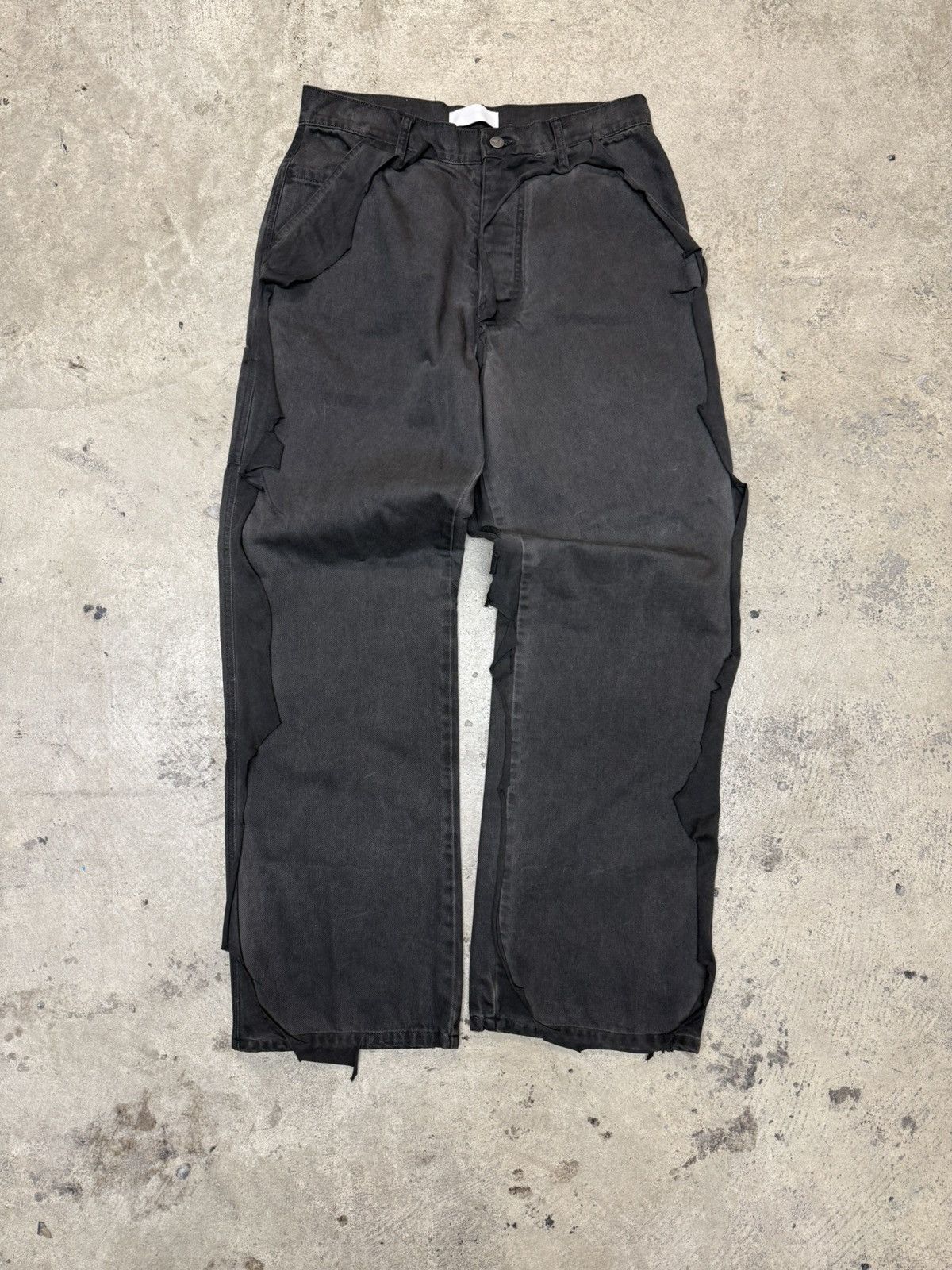 ALEXANDER DIGENOVA Alexander Digenova Dirty Black Cutout Pants Size US 30 / EU 46 - 1 Thumbnail