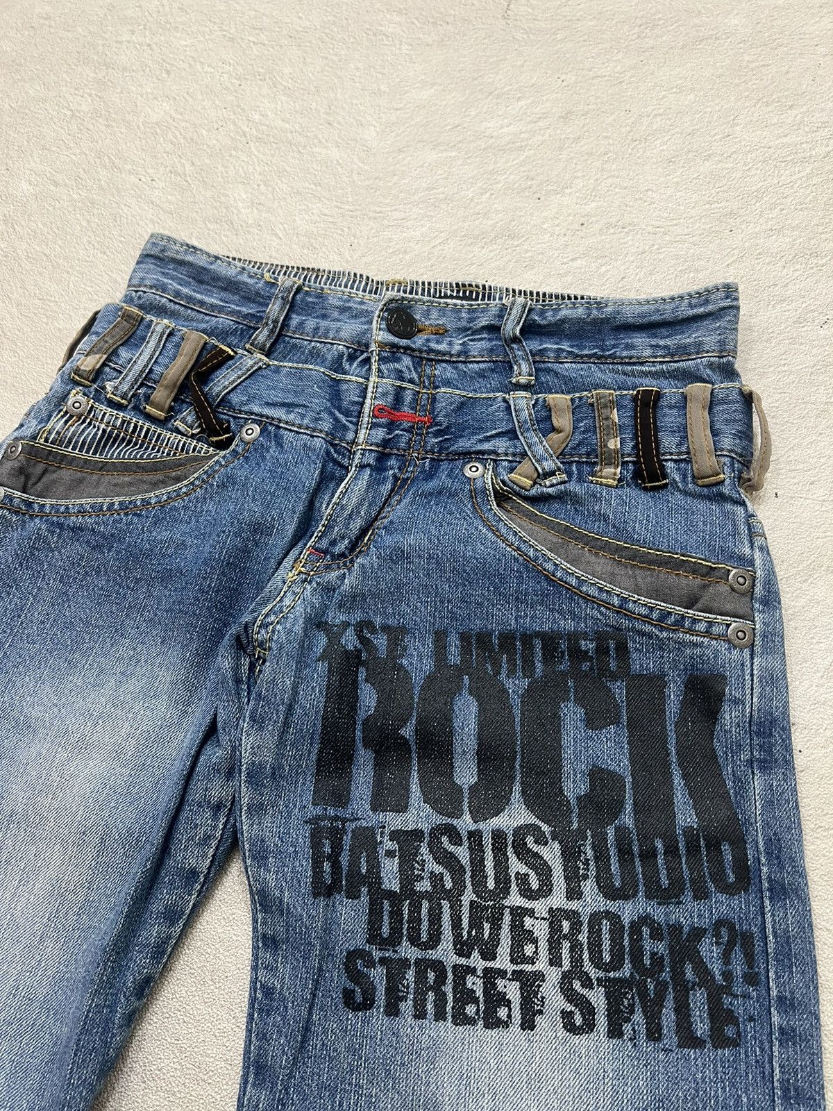 Number (N)ine 2000s Hysteric Poem Double Waist Hickory Jeans y2k Lgb Ifsix Size US 28 / EU 44 - 3 Thumbnail