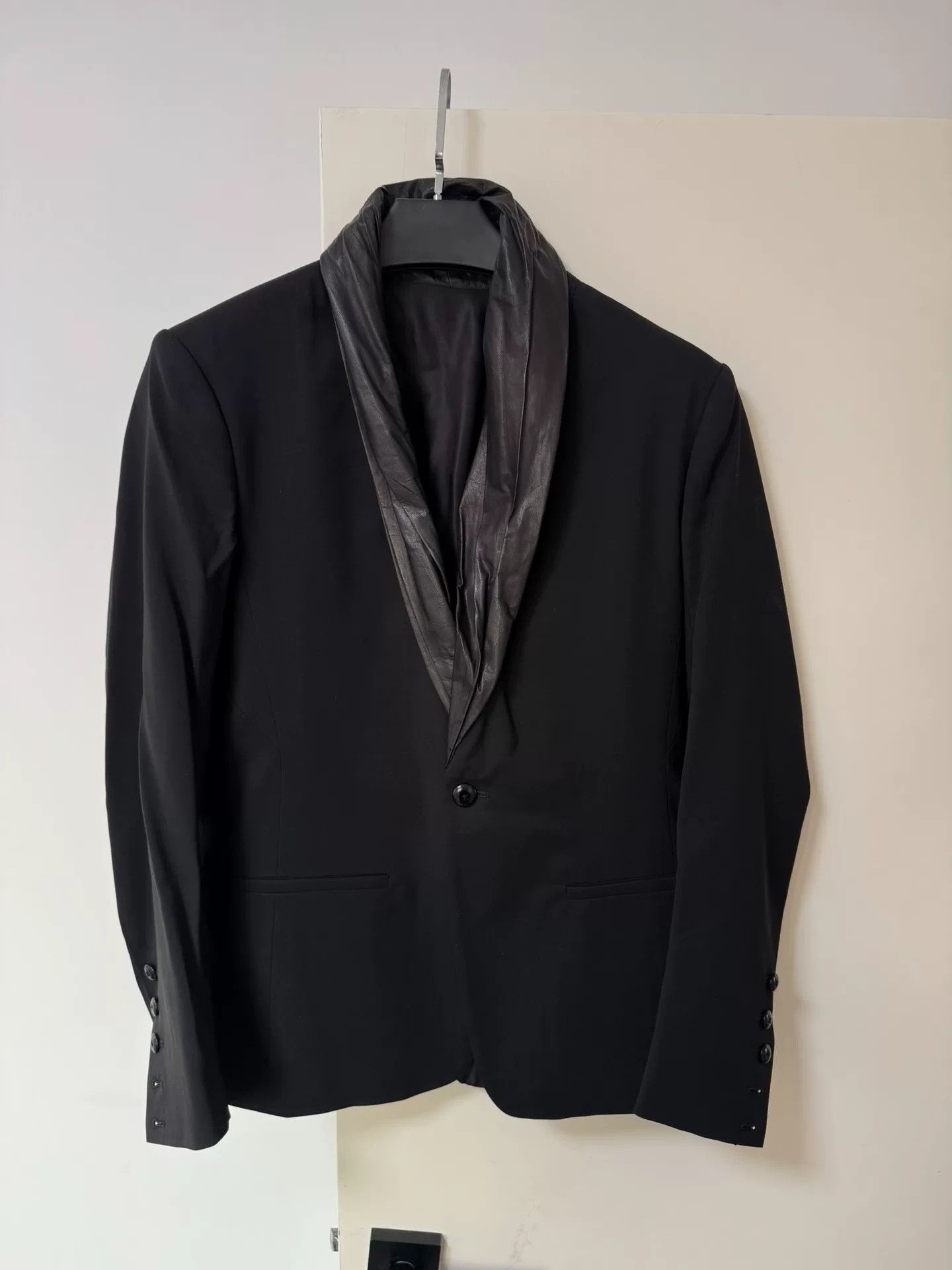 Rick Owens Rick Owens Pleated Shawl Collar Blazer Size US M / EU 48-50 / 2 - 1 Thumbnail