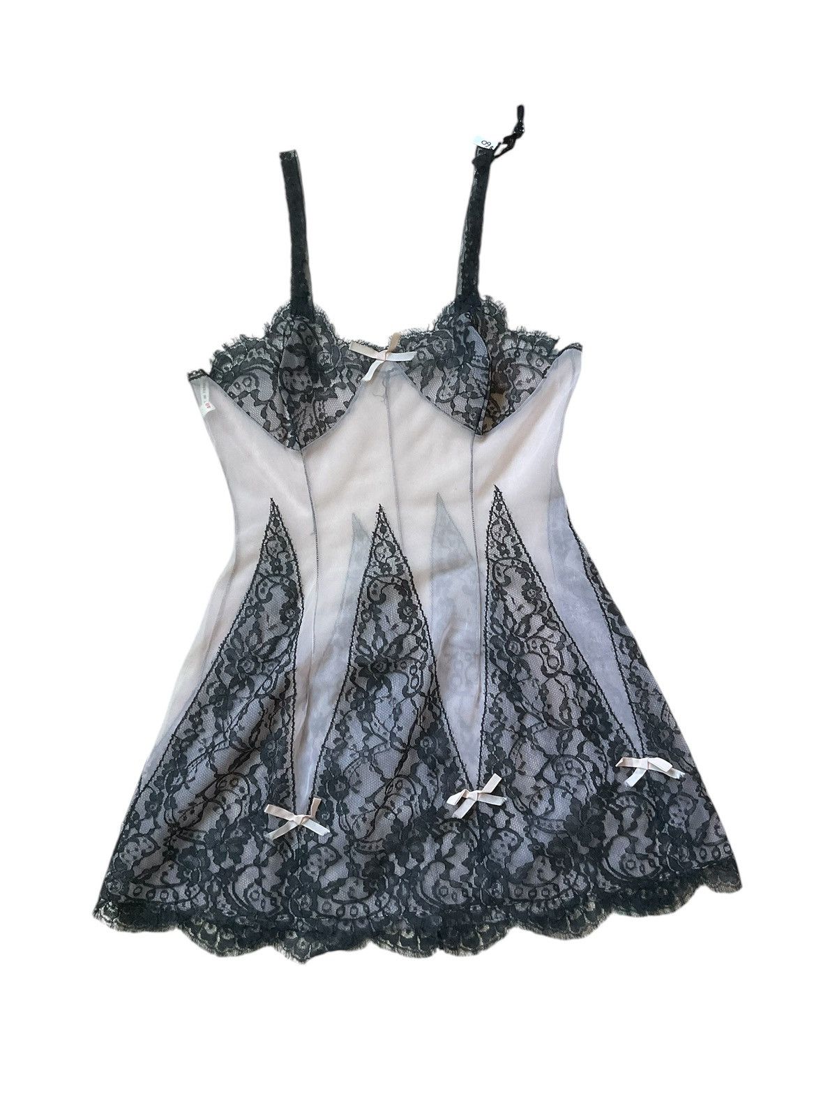 Vintage French lace slip dress Size S / US 4 / IT 40 - 2 Thumbnail