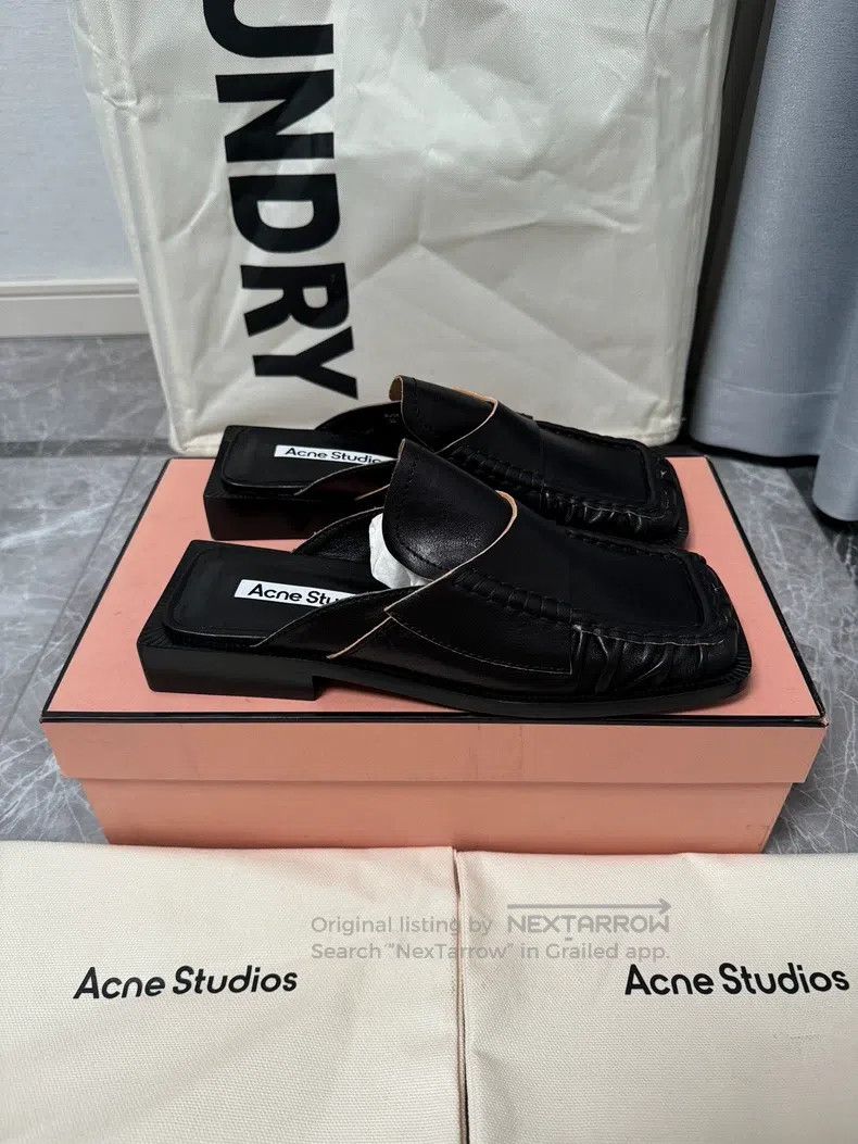 Acne Studios Acne Studios Square-Toe Loafers Size US 5.5 / IT 35.5 - 2 Thumbnail