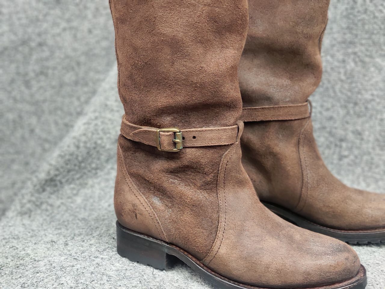 Sendra Sendra Riding Casual High boots womens Brown Suede Leather Size US 6 / IT 36 - 9 Thumbnail