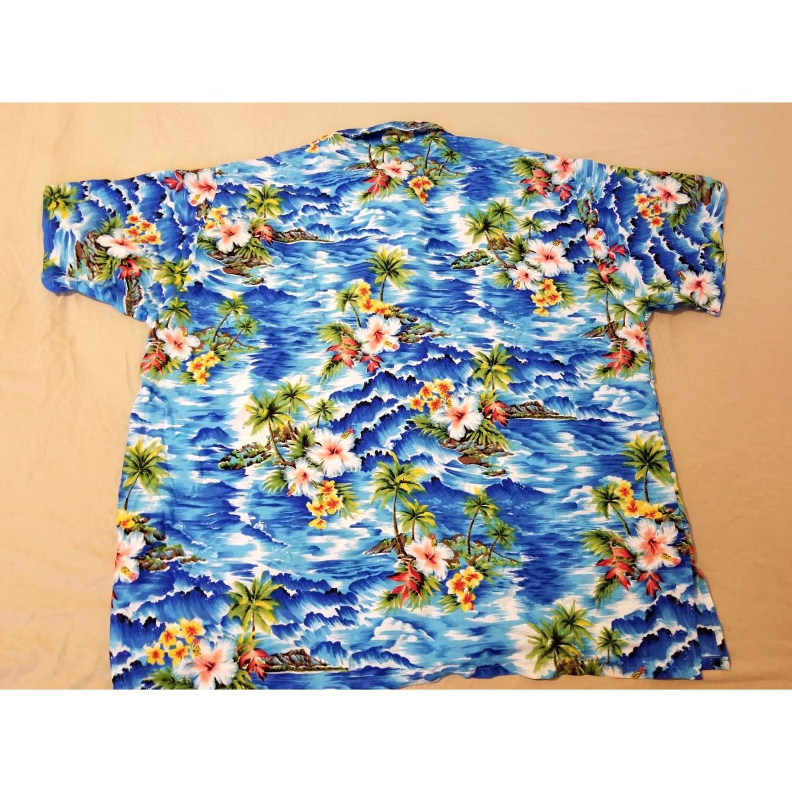 Vintage VINTAGE? No. (Cannot assume) – Royal Creations Mens Hawaiian Shirt XL Blue Button Shirt? Size US XL / EU 56 / 4 - 5 Thumbnail