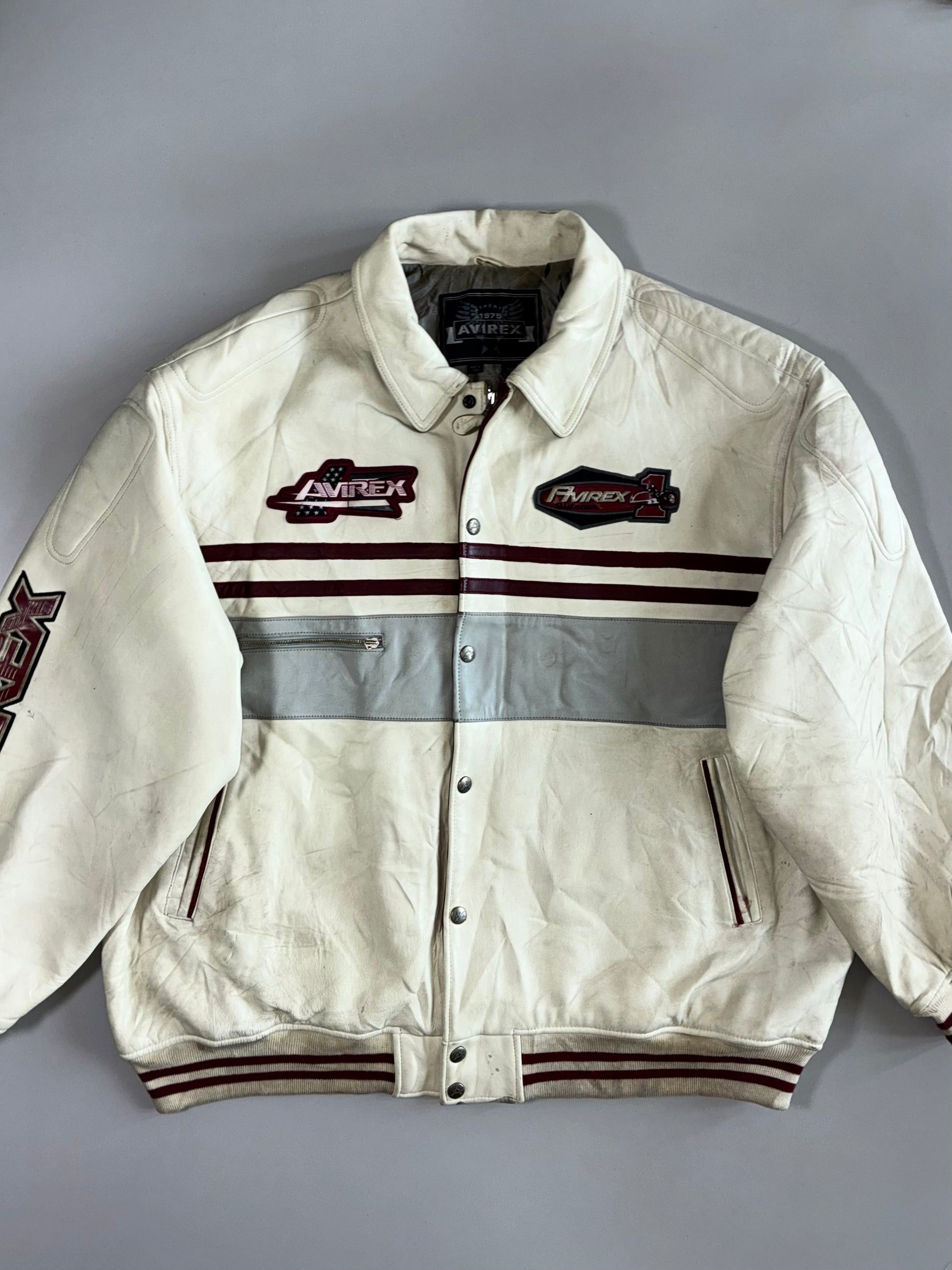 Avirex Avirex Racing Leather Jacket 21N002EW Size 5XL Size US XXL / EU 58 / 5 - 2 Thumbnail