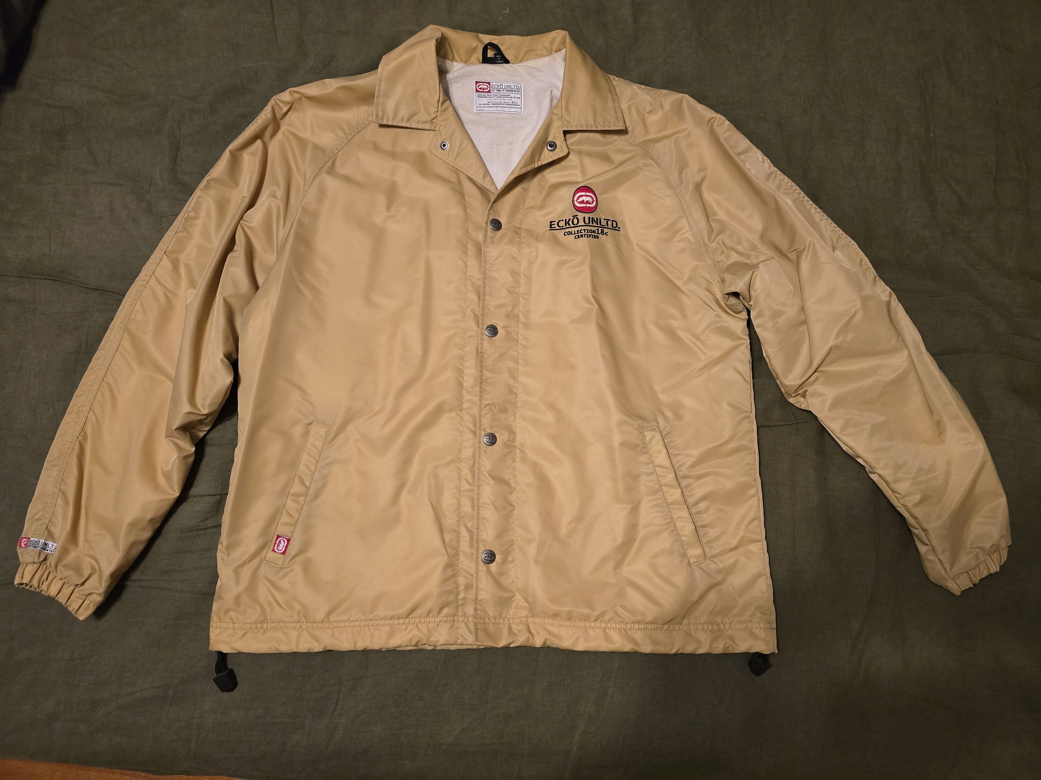 Ecko Unltd. Vintage 90s Ecko Unltd Gold Coach Jacket Size US L / EU 52-54 / 3 - 1 Thumbnail