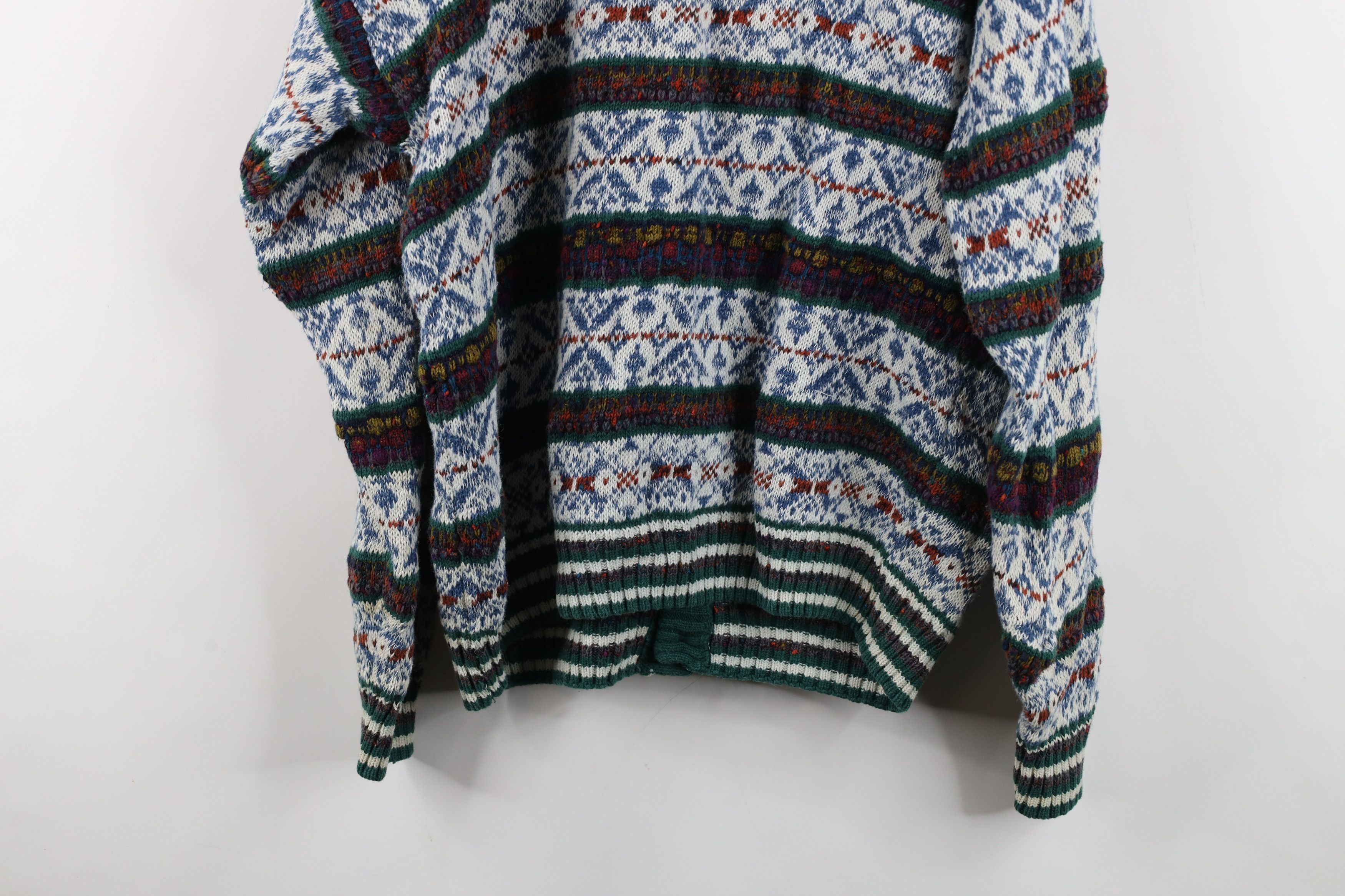 Vintage Vintage 90s Streetwear Fair Isle Knit Cardigan Sweater Size US M / EU 48-50 / 2 - 15 Thumbnail