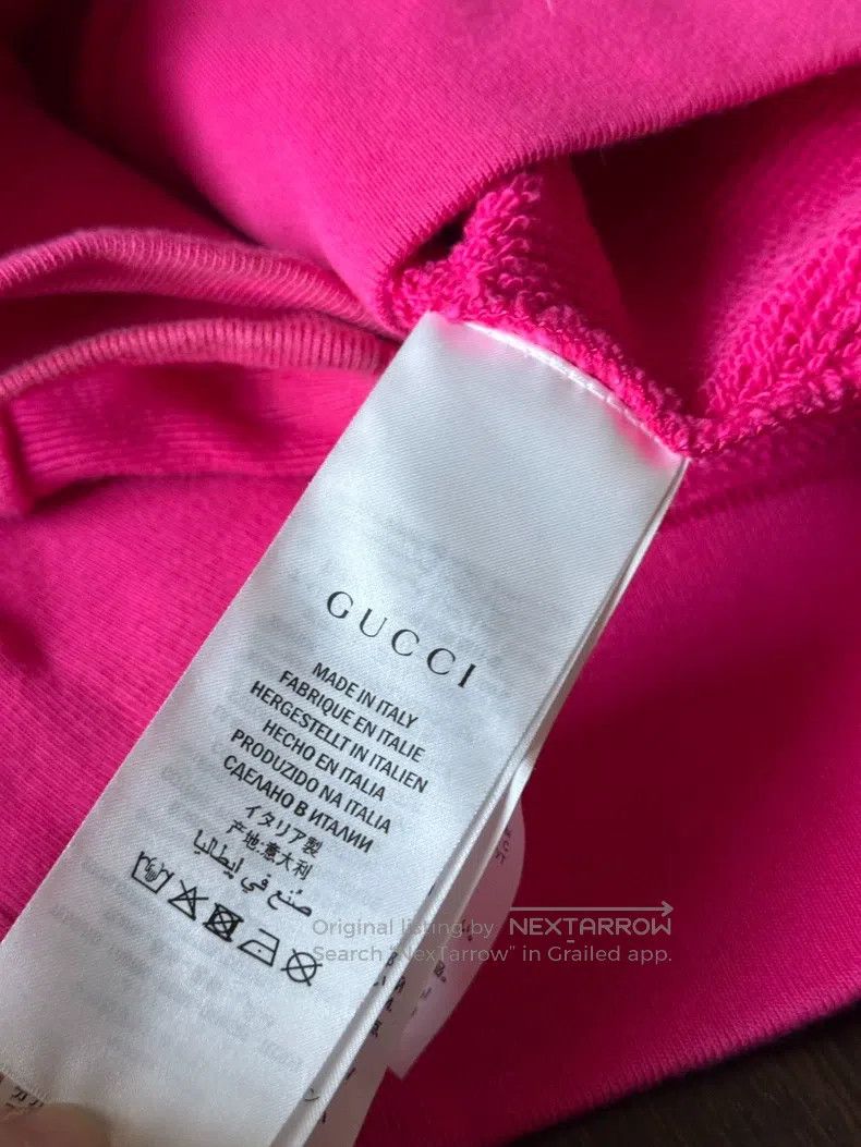 Gucci Gucci Pink embroidered piglet hoodie Size M / US 6-8 / IT 42-44 - 4 Thumbnail