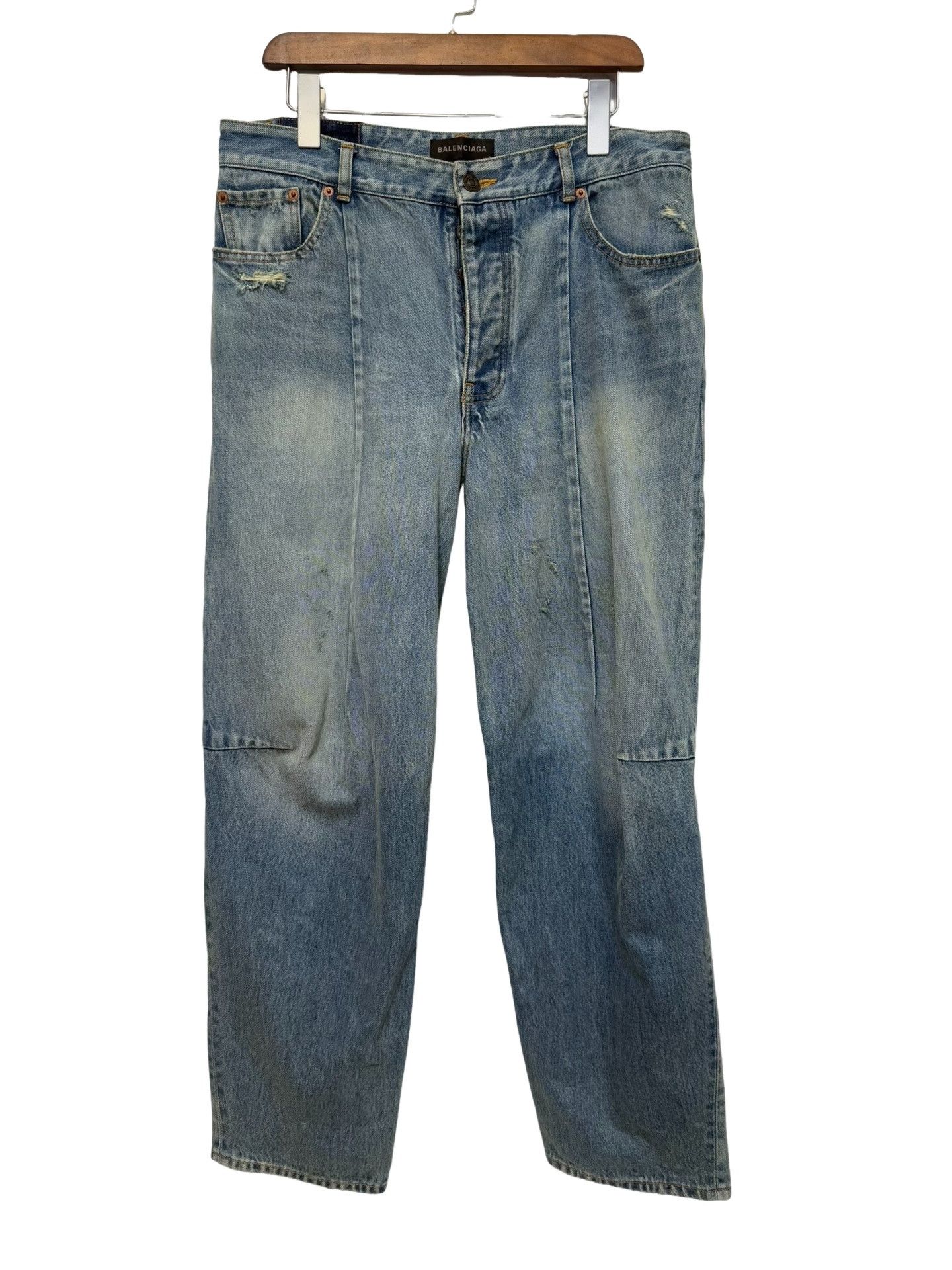 Balenciaga Balenciaga Distressed Denim Jeans Size 31 Size US 31 - 1 Thumbnail