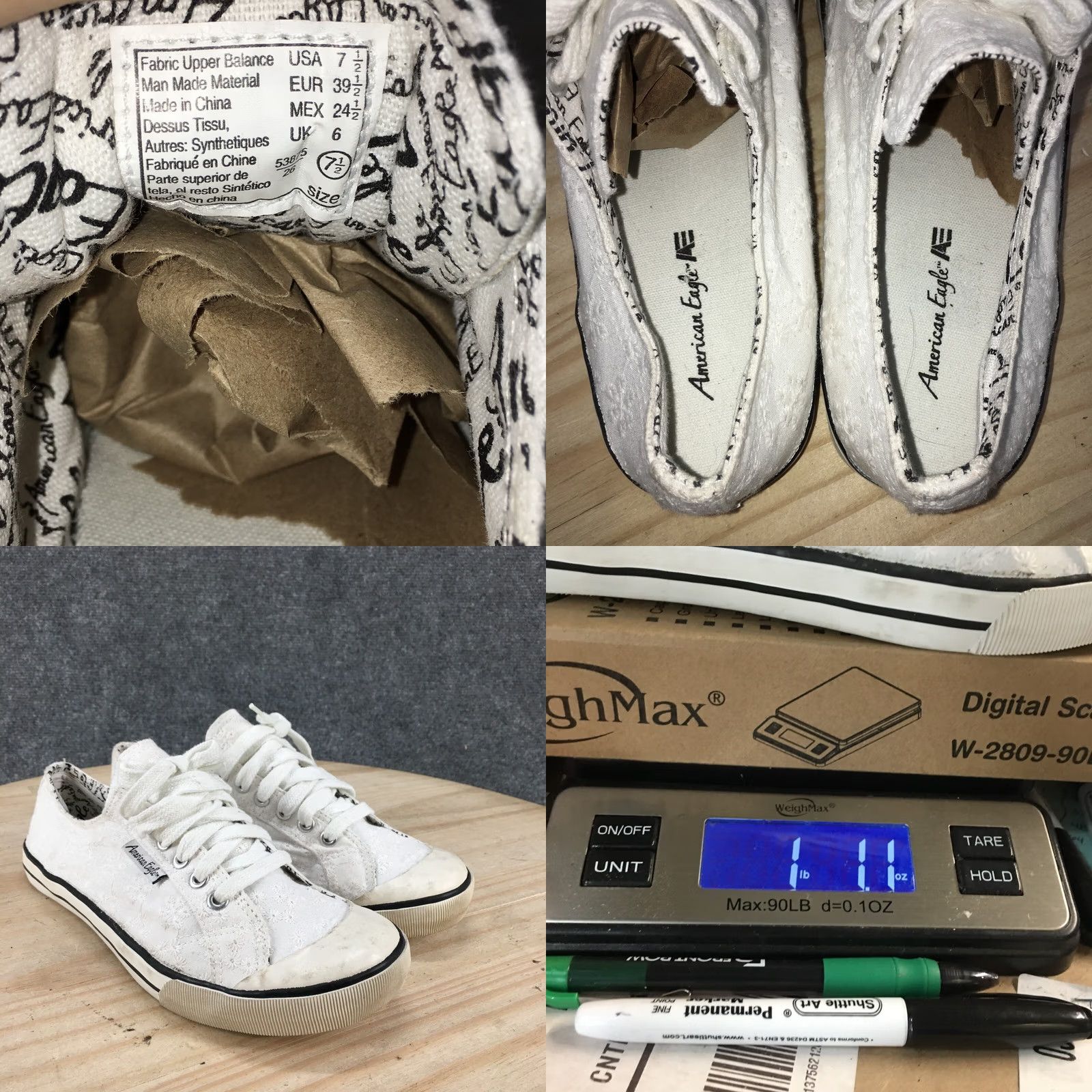 American Eagle Outfitters American Eagle Outfitters Shoes Womens Sneakers White Lace Up Low Top Comfort Round Toe 7.5 Size M / US 6-8 / IT 42-44 - 10 Thumbnail