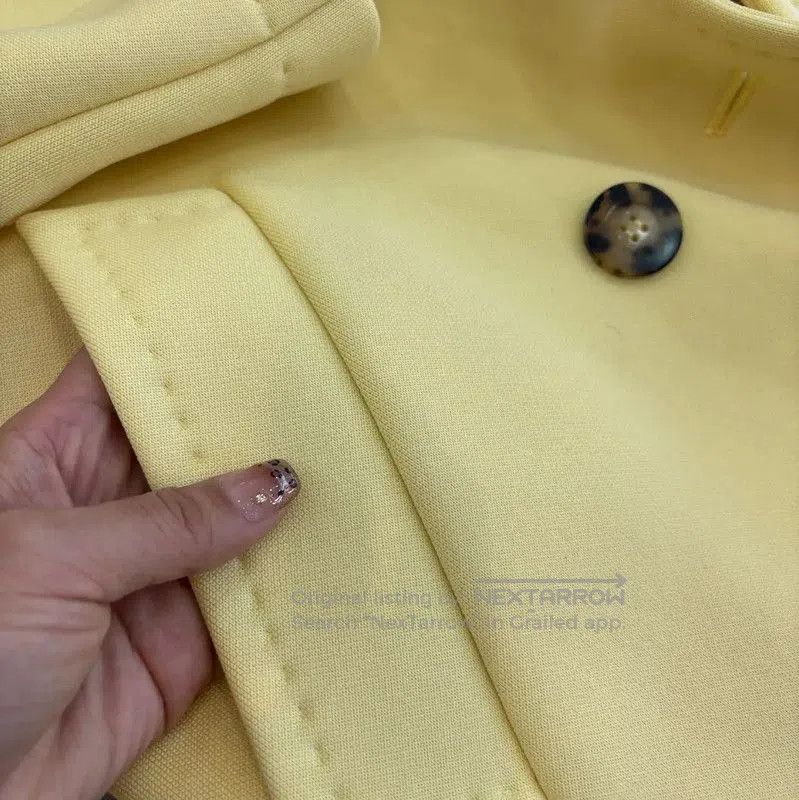 Max Mara MaxMara Spring Autumn Yellow Cotton Long Coat . Size M / US 6-8 / IT 42-44 - 7 Thumbnail