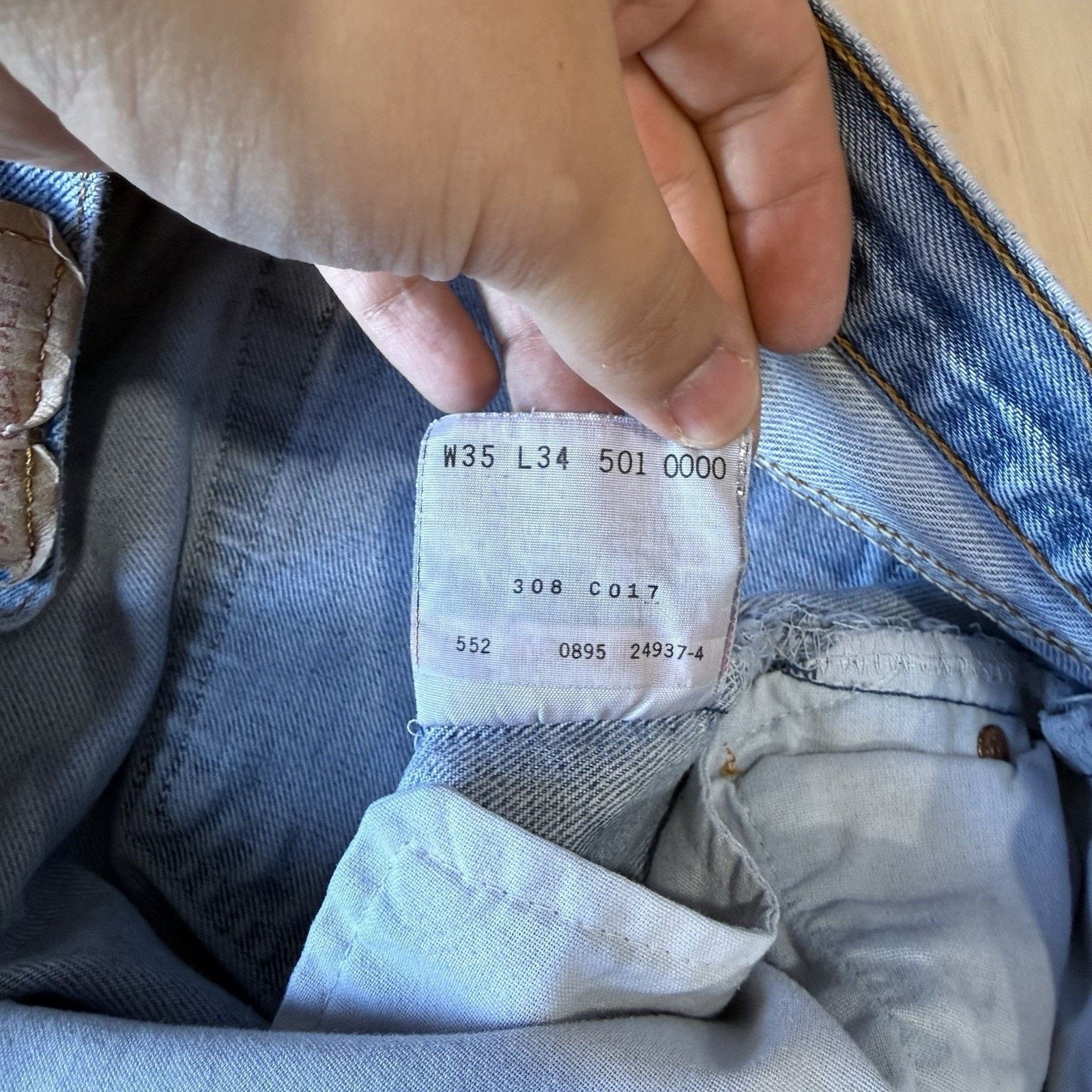 Levi's Vintage Levis 501 Jeans 32 Blue Straight 90s Denim Workwear Size US 32 / EU 48 - 5 Thumbnail