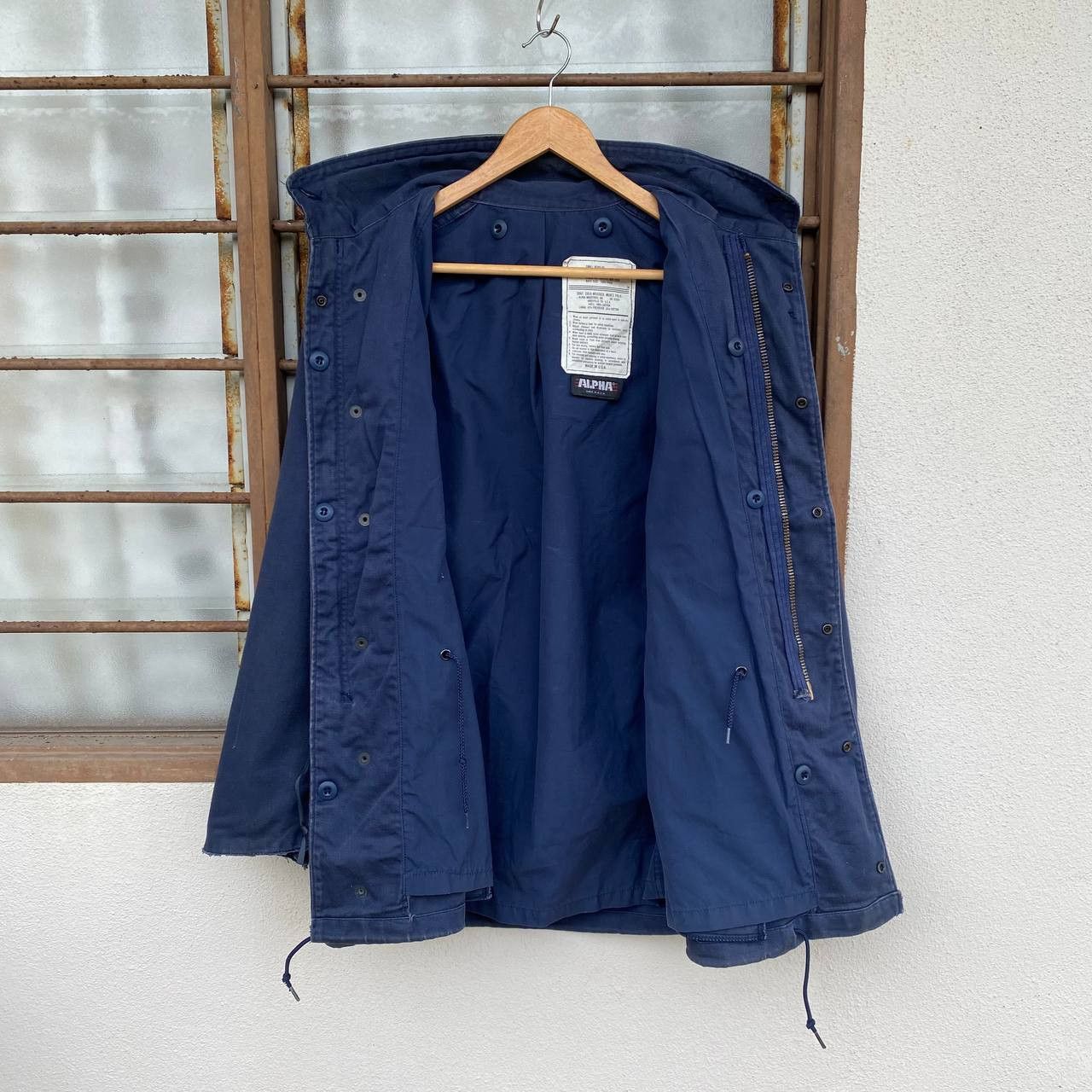 Alpha Industries Vintage 80s Alpha Industries Navy M-65 Field Jacket Scovill Size US S / EU 44-46 / 1 - 9 Thumbnail
