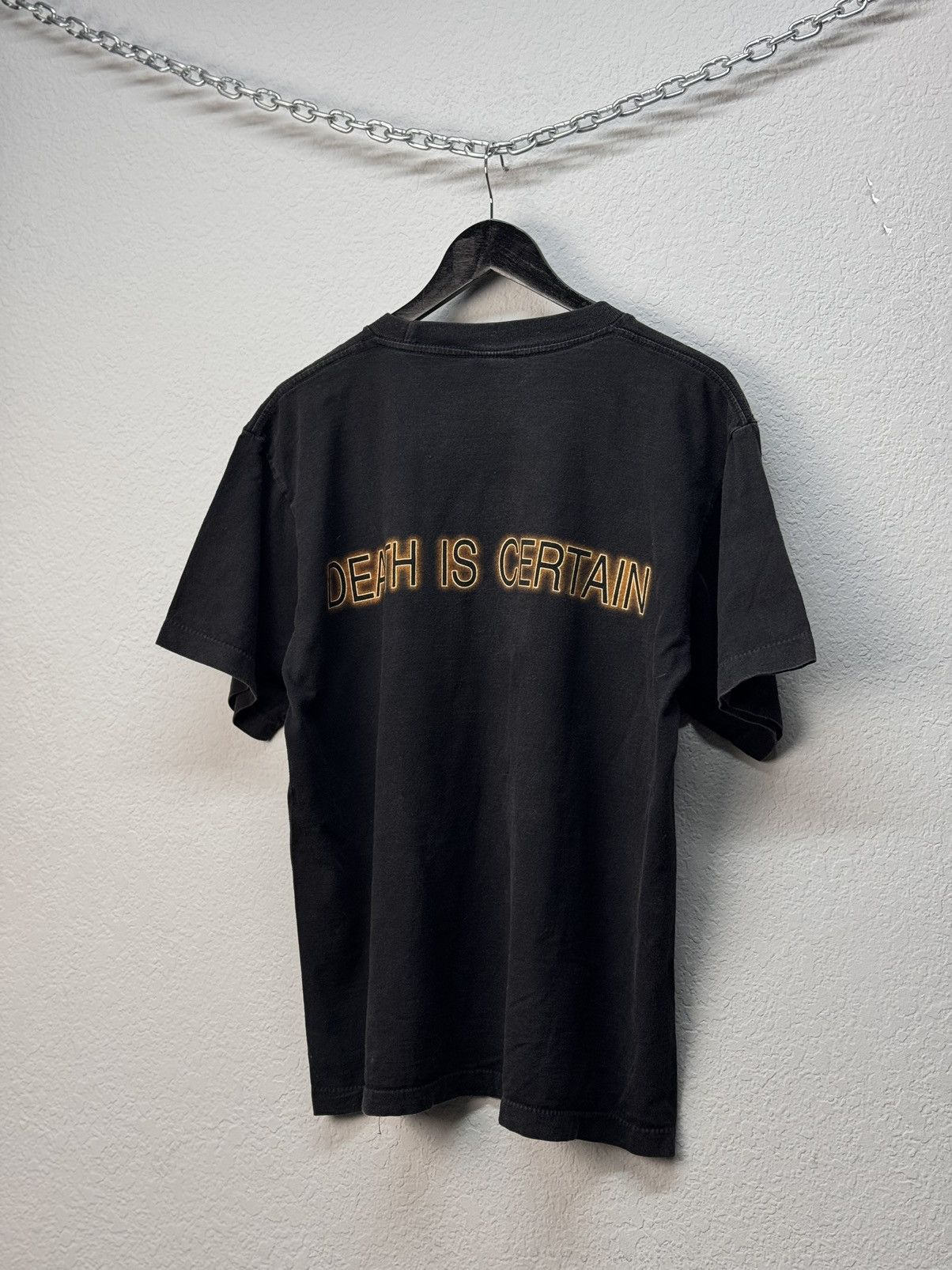 Band Tees Vintage 3d Emblem Death Is Certain Rare Military Made In USA Size US XL / EU 56 / 4 - 10 Thumbnail