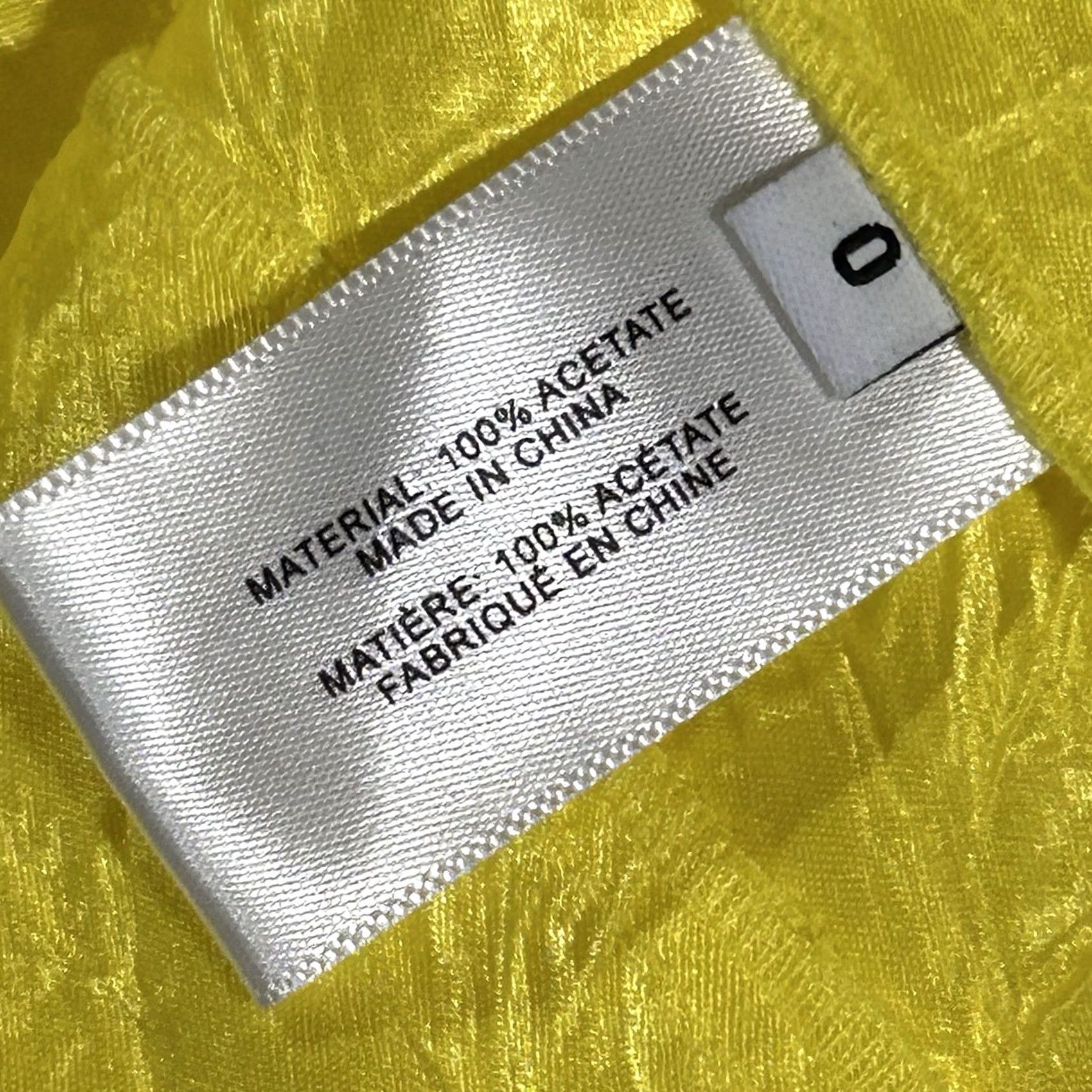 Proenza Schouler Proenza Schouler Crushed Matte Neon Yellow Satin Midi Dress Women’s 0 Size XS / US 0-2 / IT 36-38 - 6 Thumbnail