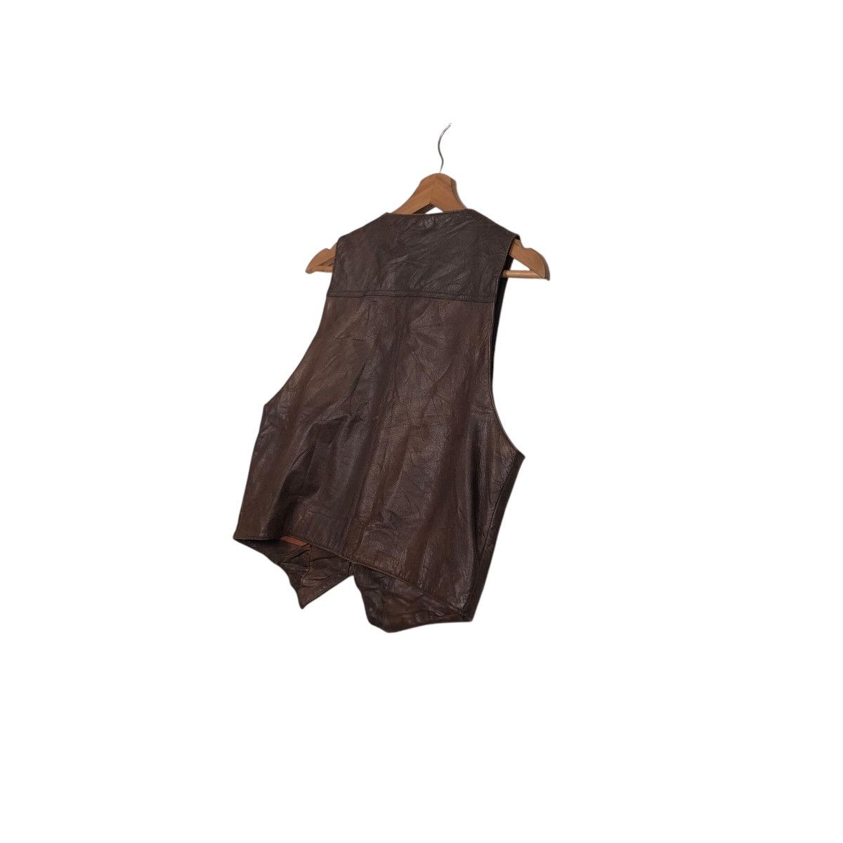 Japanese Brand × Vintage 📌Vintage Leather Vest Utility Harajaku Mother Size US M / EU 48-50 / 2 - 11 Thumbnail