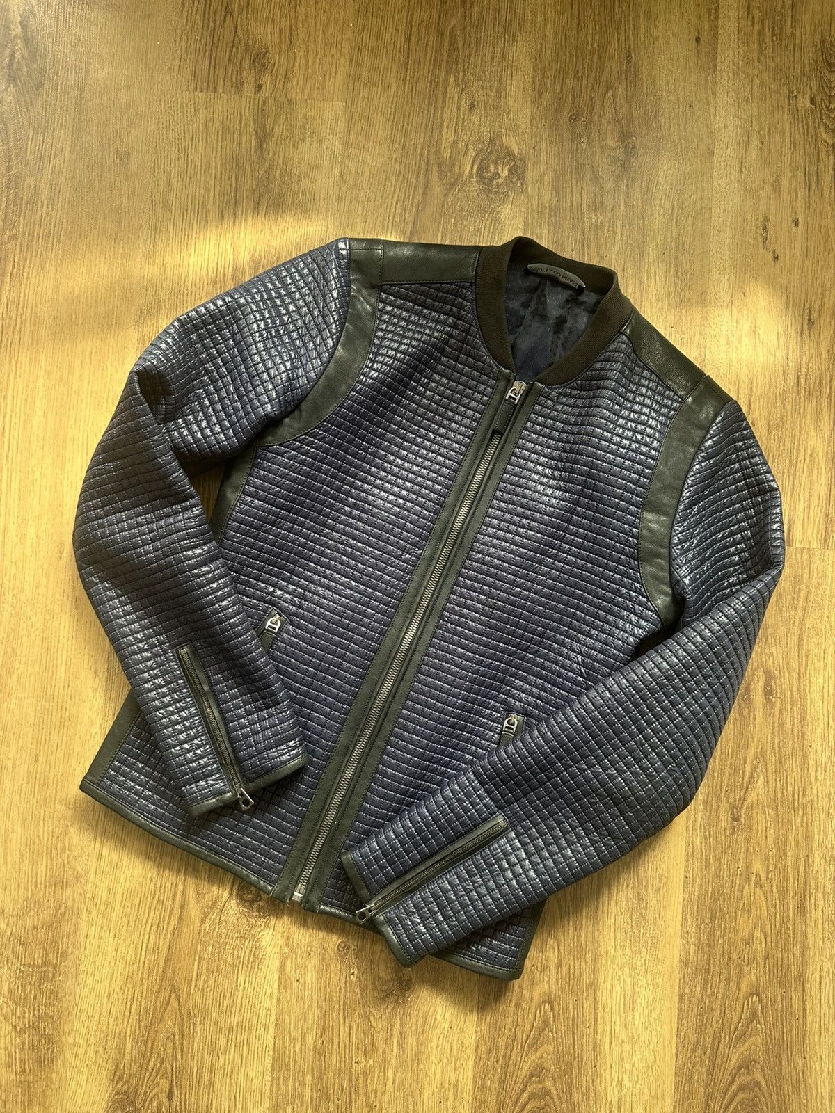 Dolce & Gabbana Dolce & Gabanna 00s biker smooth navy jacket Size US M / EU 48-50 / 2 - 1 Thumbnail