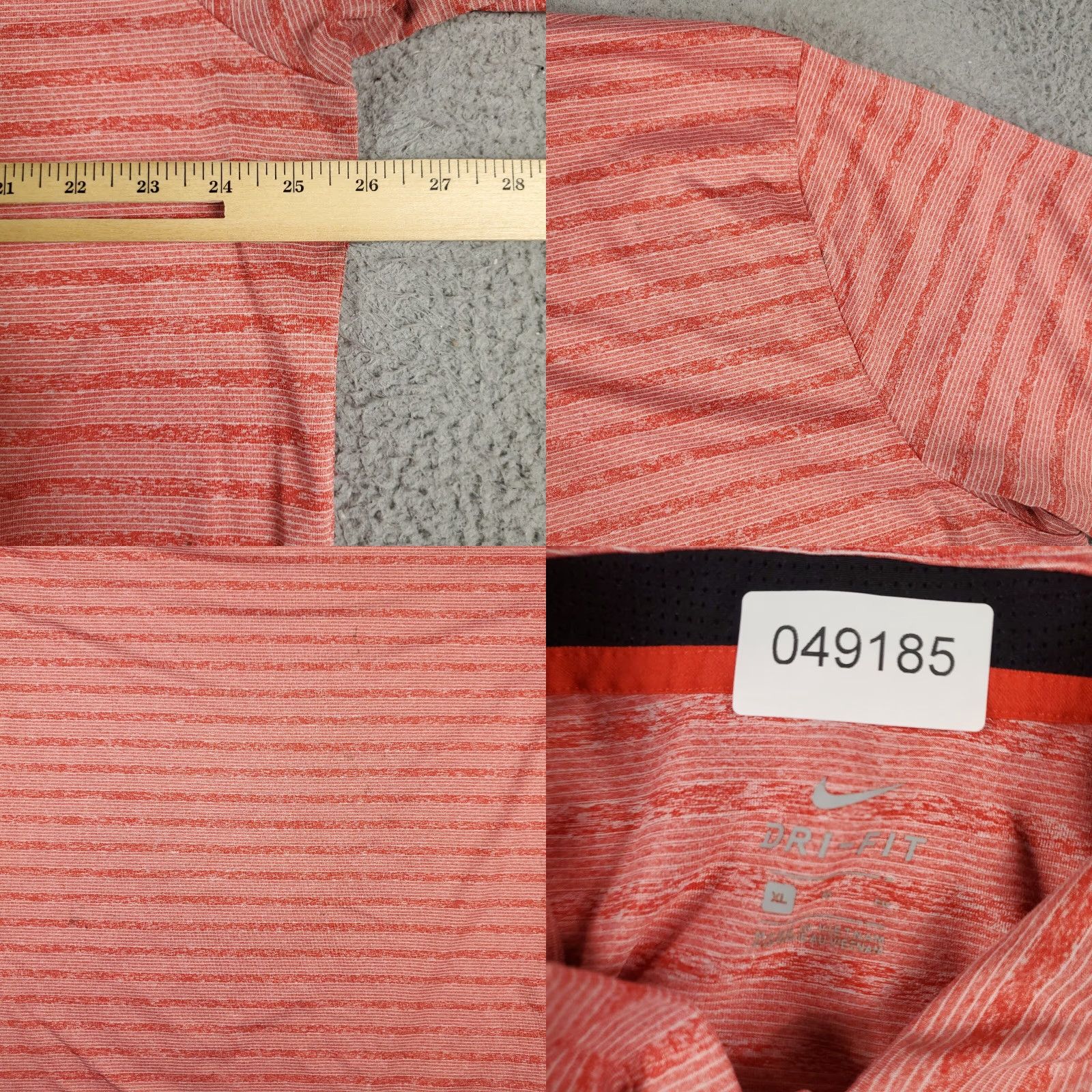 Nike VINTAGE Nike Polo Shirt Mens XL Red Striped Swoosh Casual Short Sleeve Size US XL / EU 56 / 4 - 8 Thumbnail