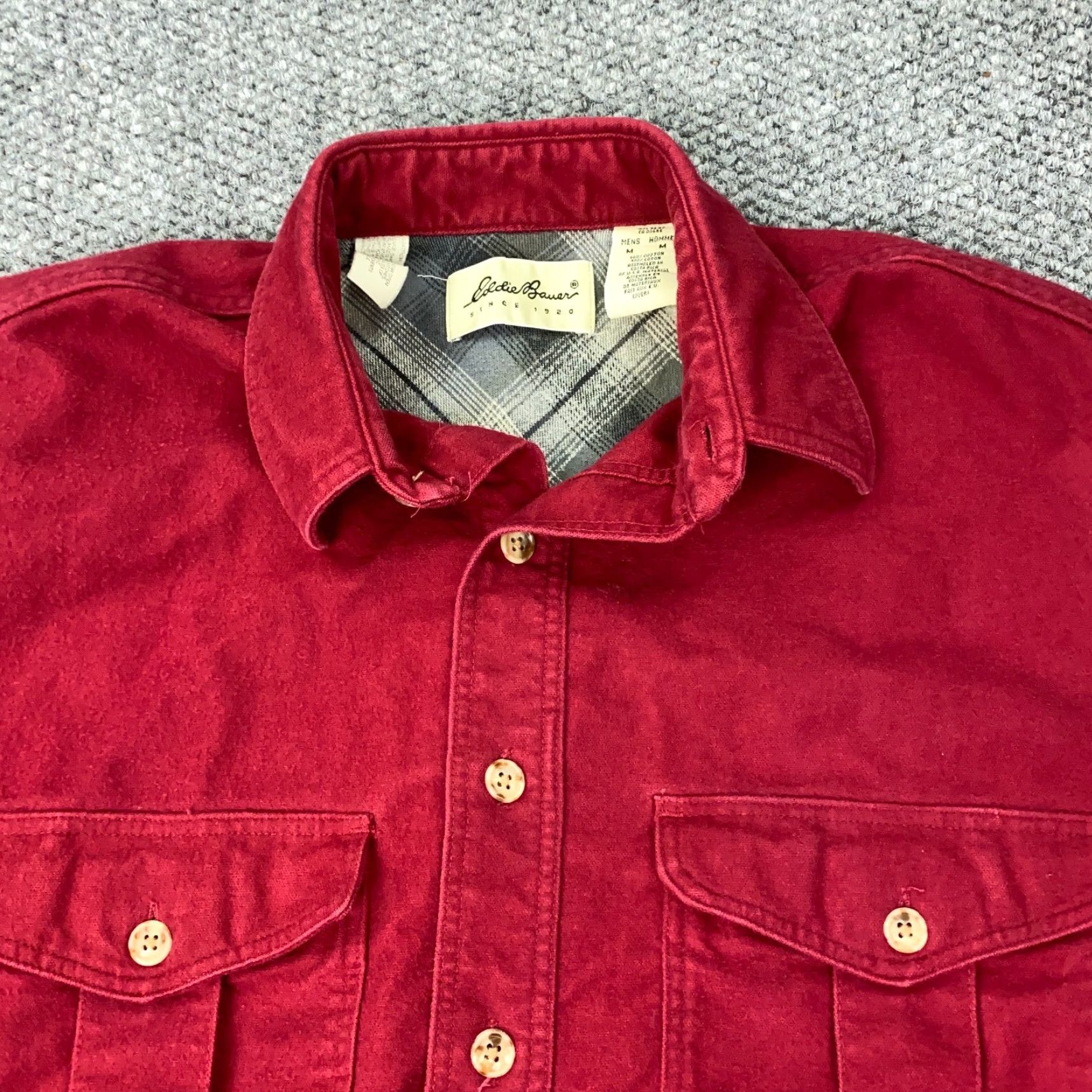 Eddie Bauer VINTAGE Eddie Bauer Men’s Flannel Shirt Adult Medium Red 90s Outdoor Casual Size US M / EU 48-50 / 2 - 4 Thumbnail