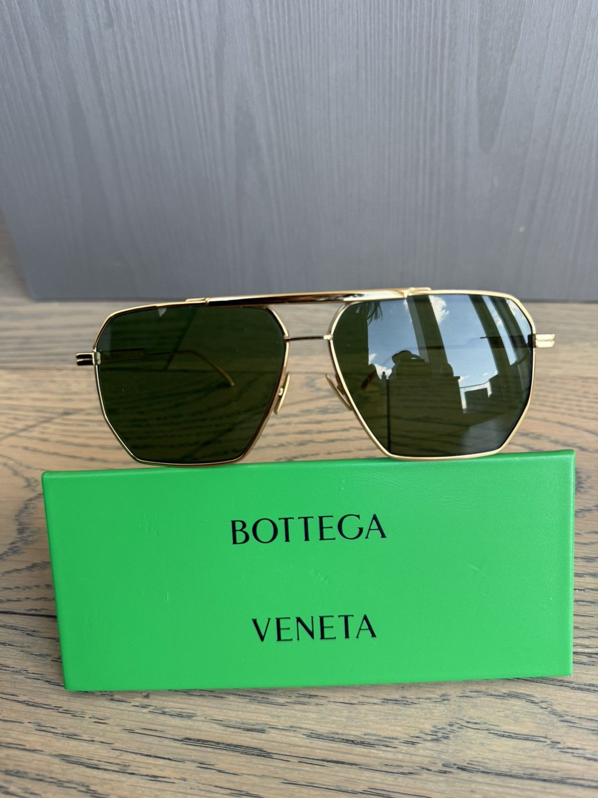 Bottega Veneta Bottega Veneta Aviator Sunglasses Size ONE SIZE - 10 Thumbnail