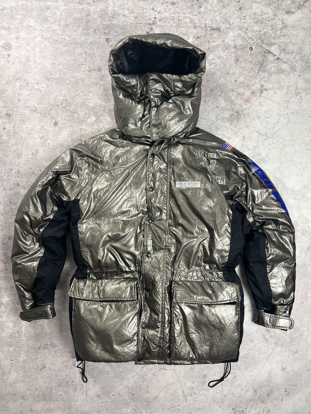 Ralph lauren silver jacket hotsell