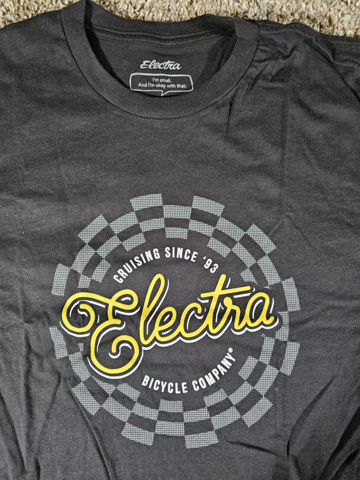 Electric Visual electra bicycle company mens S T-shirt Black NEW Size US S / EU 44-46 / 1 - 2 Thumbnail