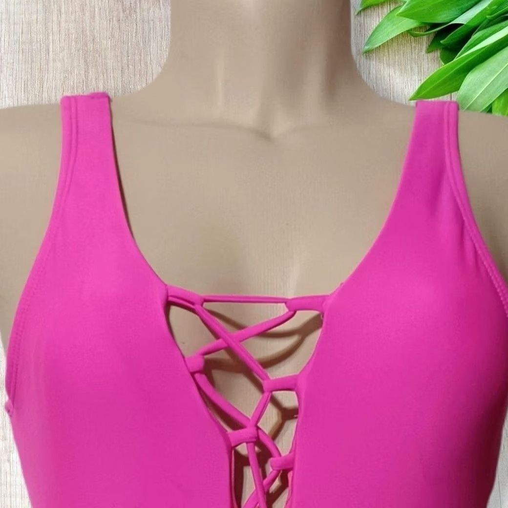 Vintage Rue21 One Piece Swimsuit Pink M Women Regular Size Rue21 One Piece Swimsuit Pink M Women Regular Size Size ONE SIZE - 3 Thumbnail
