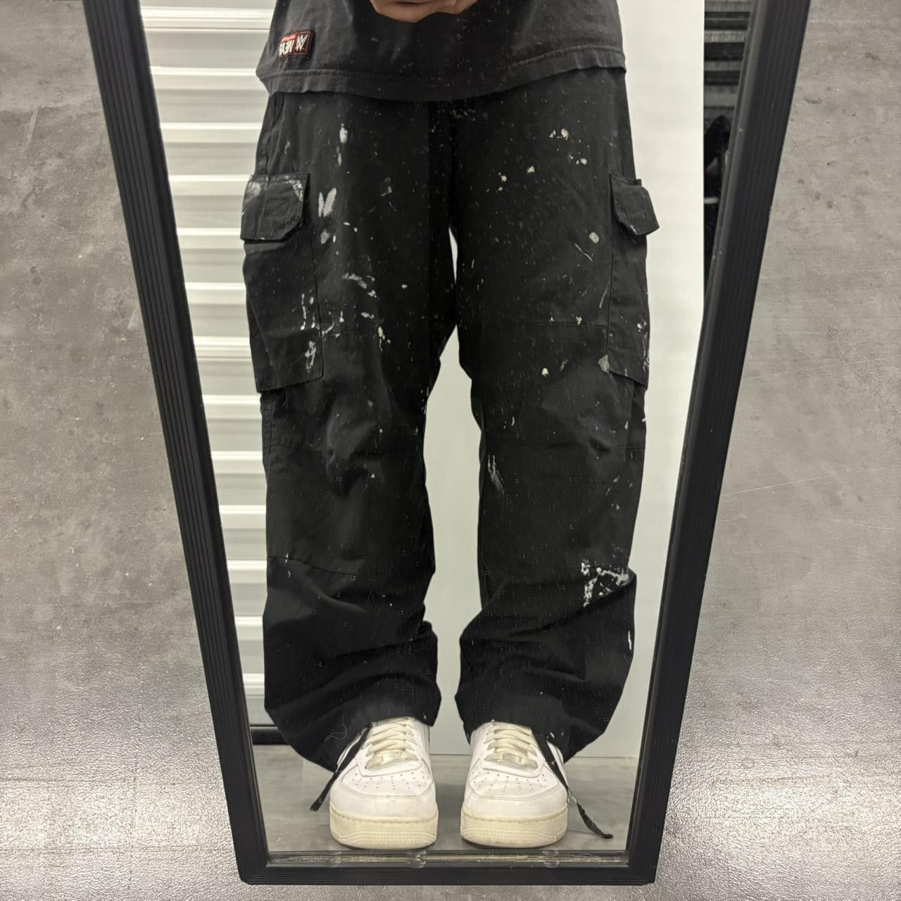 Vintage Crazy Vintage Y2K/2000s Baggy Black Paint Splatter LAPG Streetwear Style Grunge Cargo Pants! Size US 36 / EU 52 - 1 Thumbnail