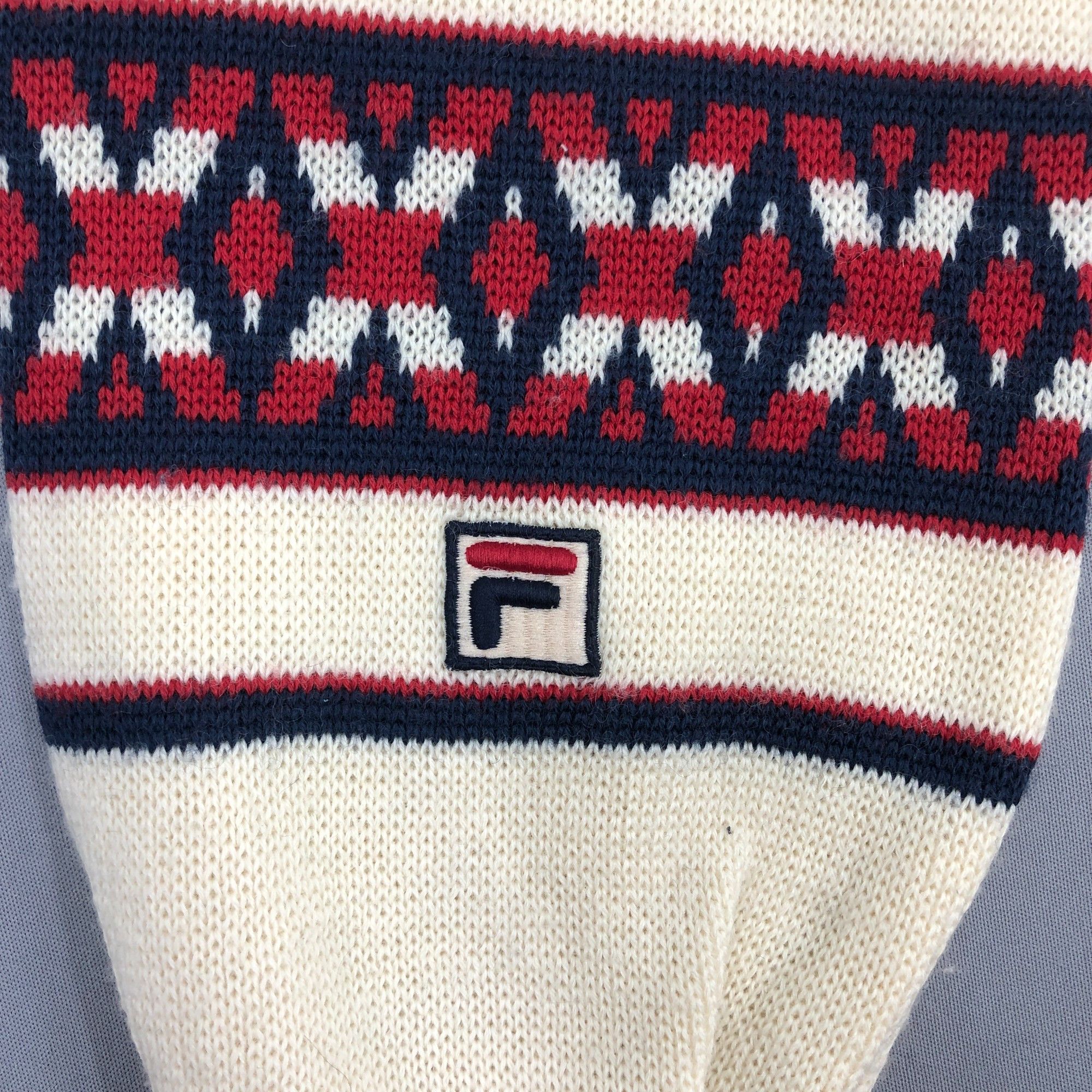 Fila Vintage Fila Scarf Muffler Wool Pom Pom Scarves Size ONE SIZE - 4 Thumbnail