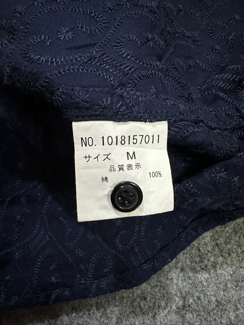 Issey Miyake × Japanese Brand × Tete Homme Tetehome by Issey Miyake mens shirt Embroidery Size US M / EU 48-50 / 2 - 3 Thumbnail