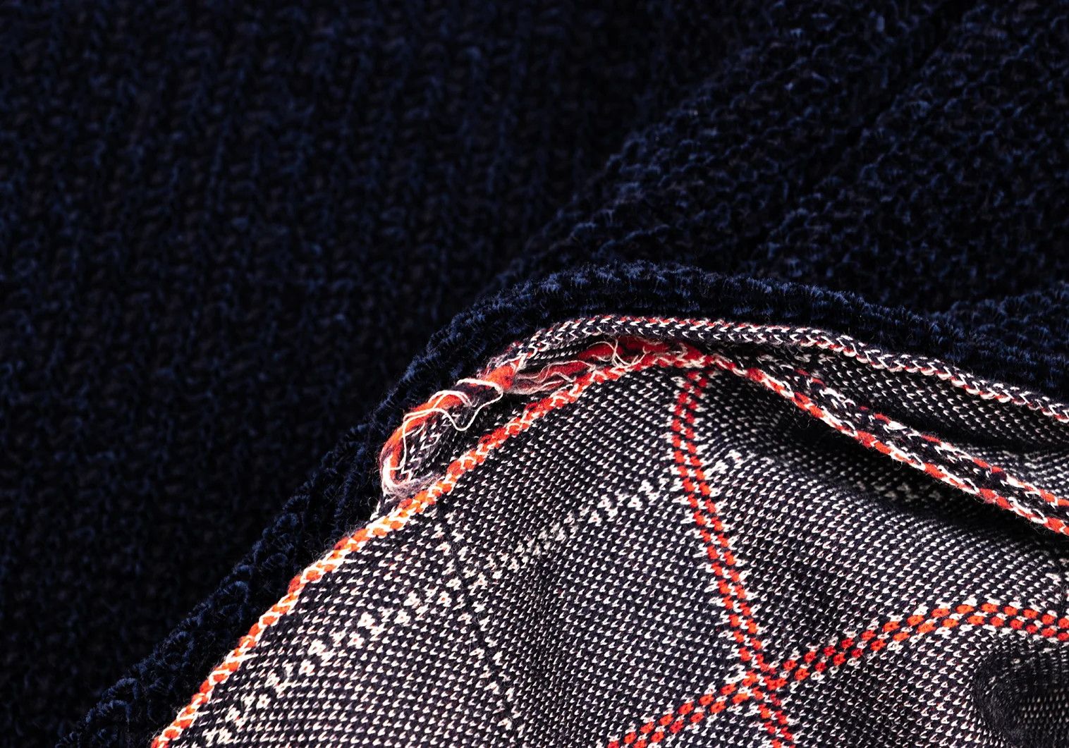 Junya Watanabe Wool Blend Cardigan in Navy Red, Size M Size US M / EU 48-50 / 2 - 12 Thumbnail