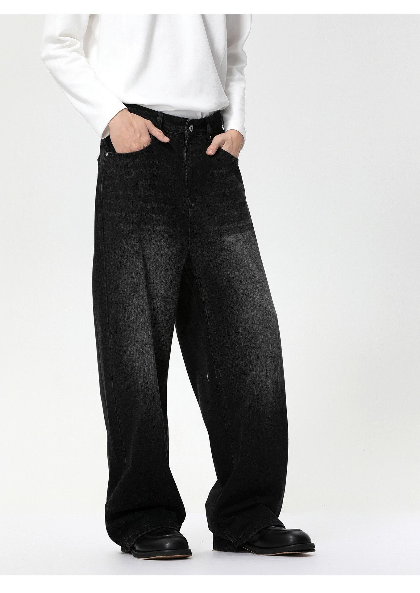 Japanese Brand Japanese retro casual oversized wide-leg washed denim jeans Size US 32 / EU 48 - 3 Thumbnail