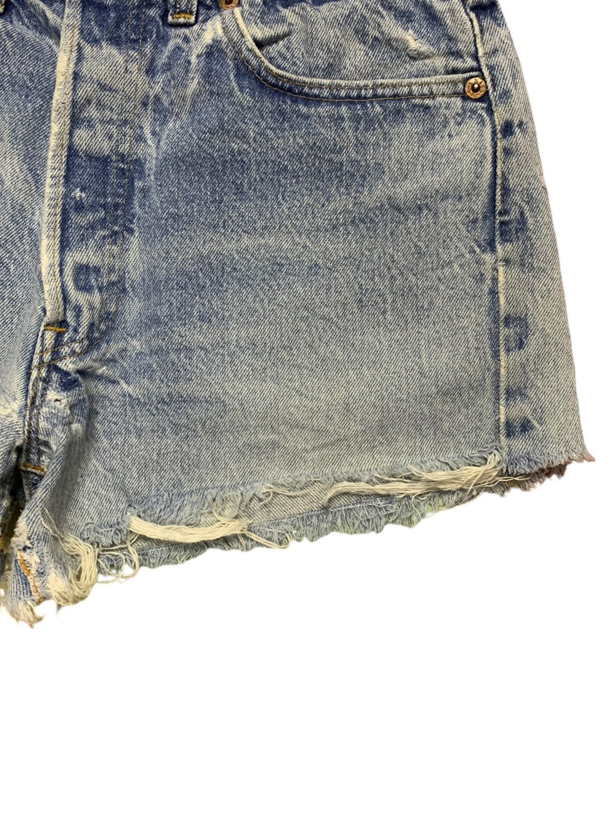 Levi's × Levi's Vintage Clothing Vintage 70s Levis 501 Faded Blue Wash Distressed Jean Shorts Size 28" / US 6 / IT 42 - 7 Thumbnail