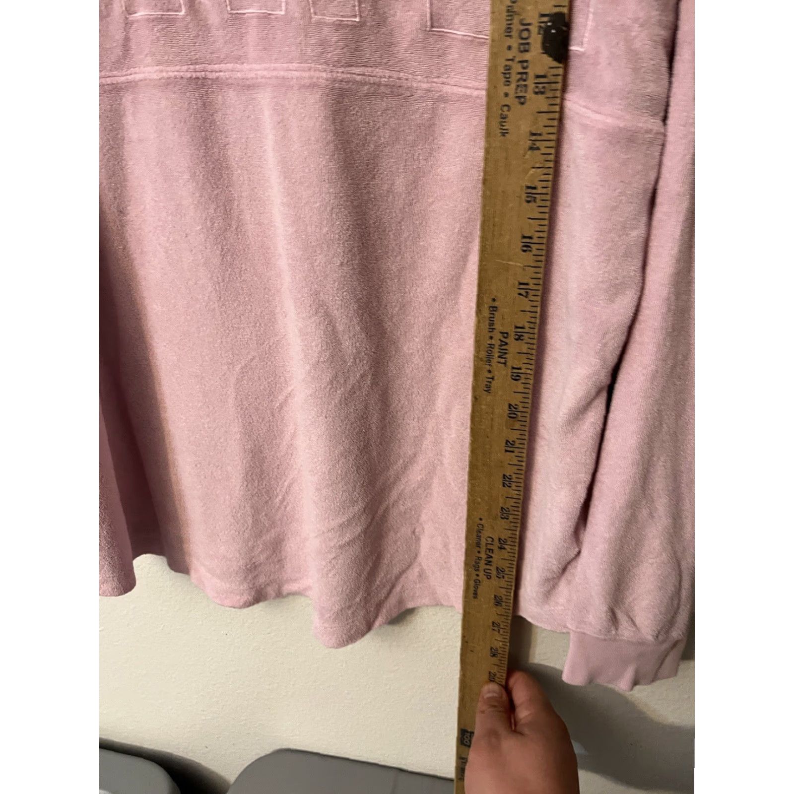 Pinko PINK Shirt Women SMALL Pink Velour V Neck Logo Color Size S / US 4 / IT 40 - 4 Thumbnail