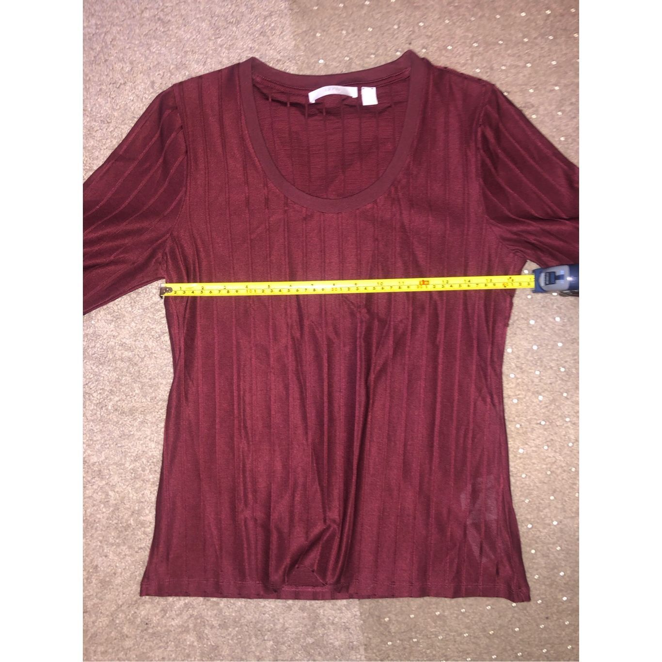 Hugo Boss Hugo Boss Maroon Burgundy Ribbed Short Sleeve Scoop Neck Blo Size M / US 6-8 / IT 42-44 - 8 Thumbnail