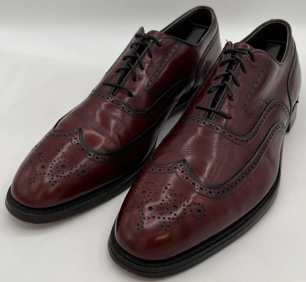Johnston & Murphy Vintage Johnston & Murphy Aristocraft Oxblood Cordovan 12AAA Size US 12 / EU 45 - 1 Thumbnail