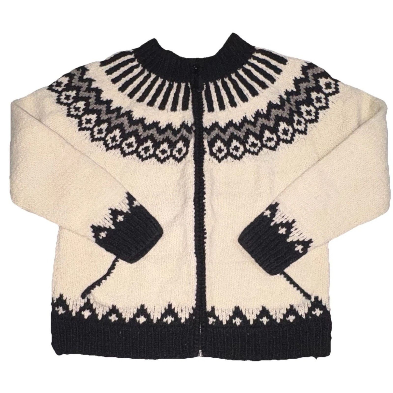 Handmade Men’s Vintage Hand Crafted Wool Inca Geometric Pattern Coat Size US M / EU 48-50 / 2 - 1 Thumbnail
